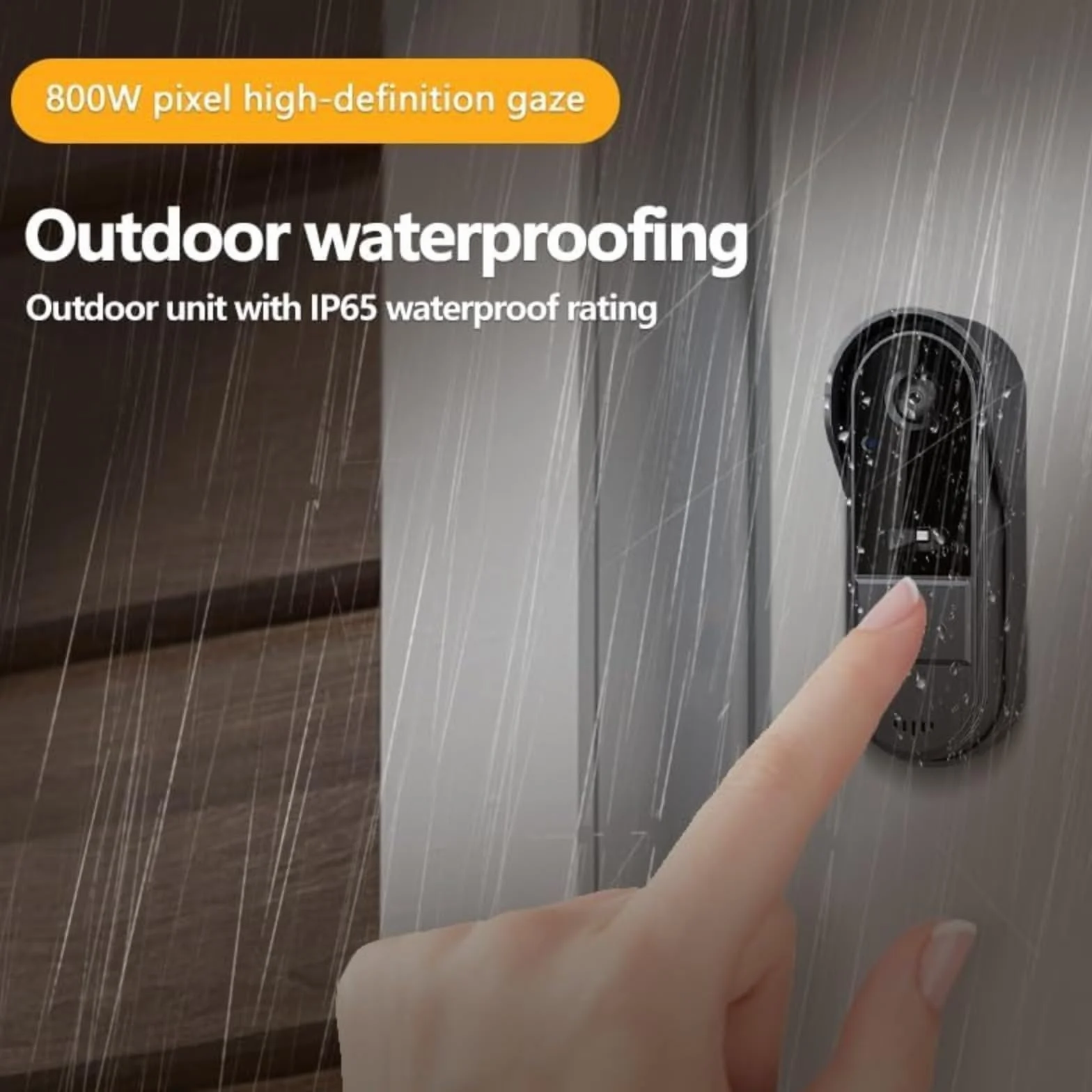 Wireless Video Doorbell 4,3-calowy ekran IPS 2,4G Bezprzewodowy dzwonek wideo Dwukierunkowy domofon z kamerą 170° HD Infrared Night Vision Dwukierunkowy dźwięk sprawiają, że Twoje bezpieczeństwo w