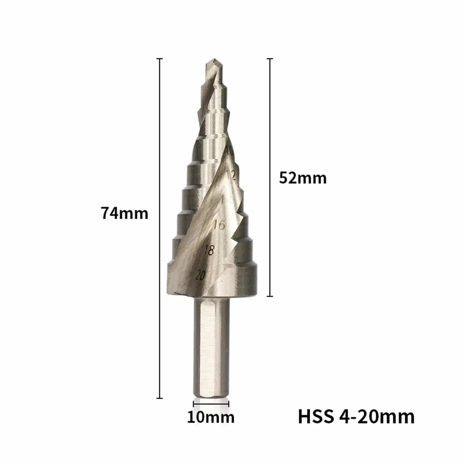 Wiertła do metalu, wiertło spiralne z rowkiem stopniowym, wiertło stopniowe 1 szt. 32 mm wiertło pagodowe wiertło sześciokątne(20mm)