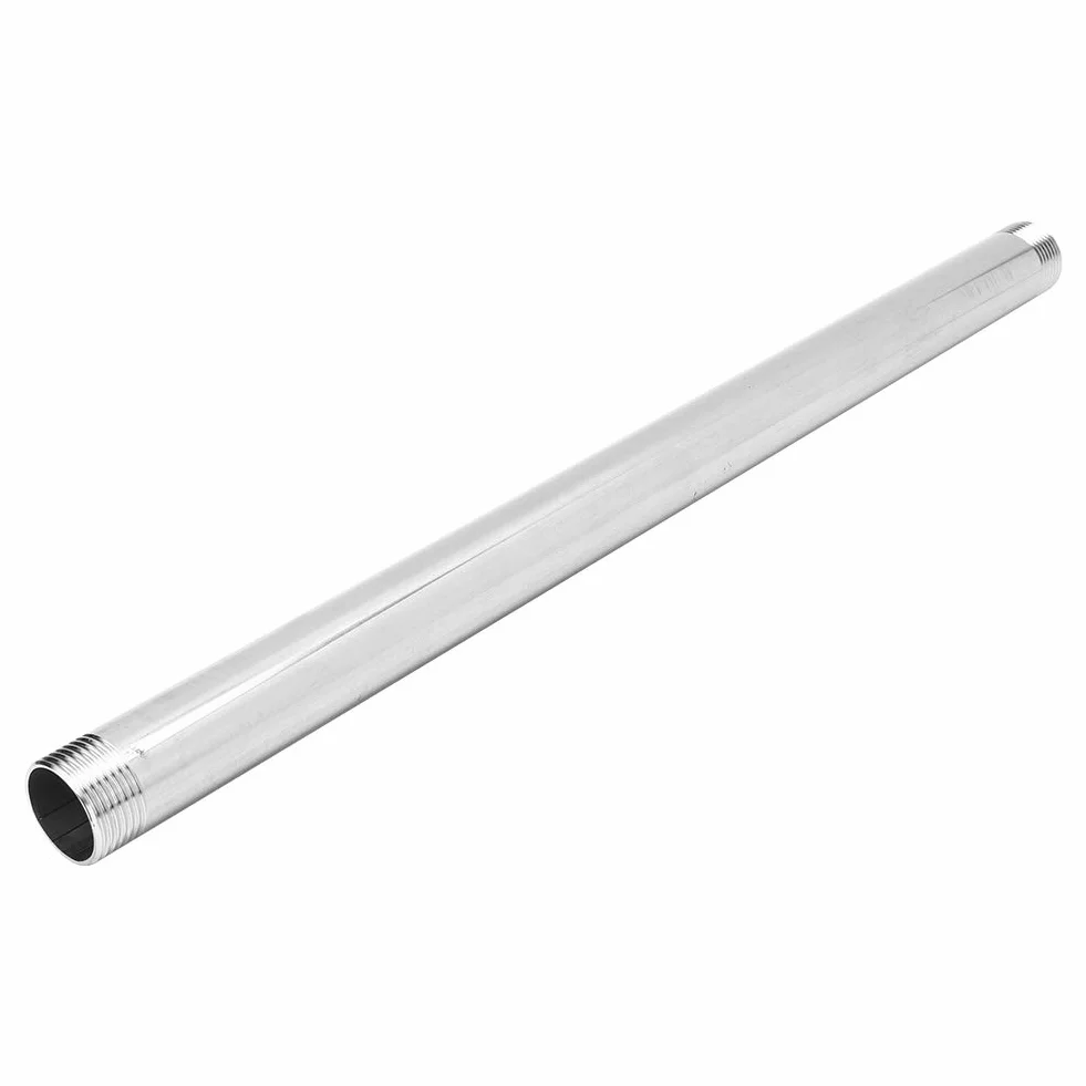 Wakects Rura Gwintowana ze Stali Nierdzewnej, Adapter Złączki z Gwintem Zewnętrznym 50 Cm G1 2 G3 4 G1, Odporne na korozję Szczelne Uszczelnienie Łatwy montaż, do Przedłużenia Rury Gazowej i Wodnej