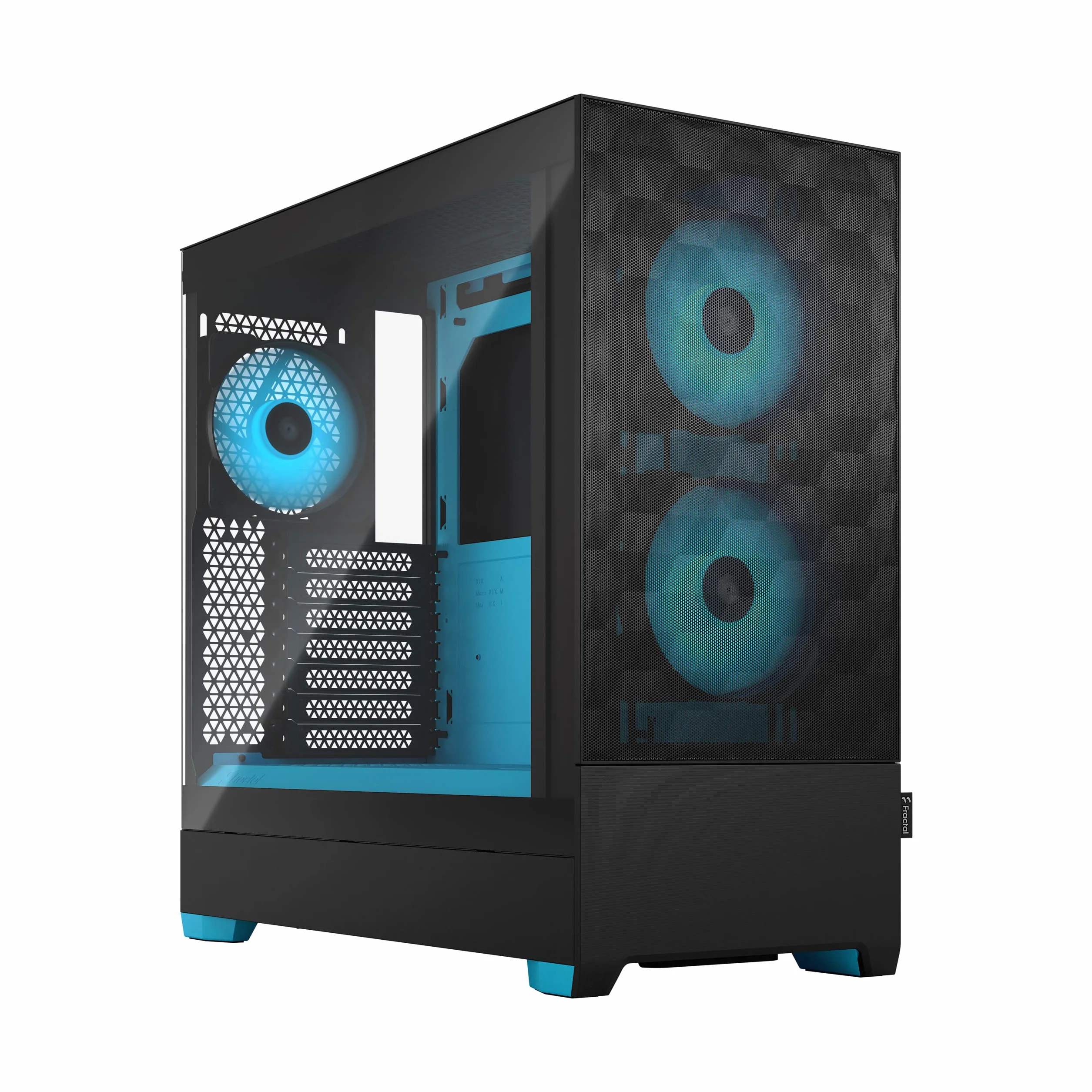 Fractal Design Pop Air RGB obudowa komputera ATX czarny cyjan szkło hartowane