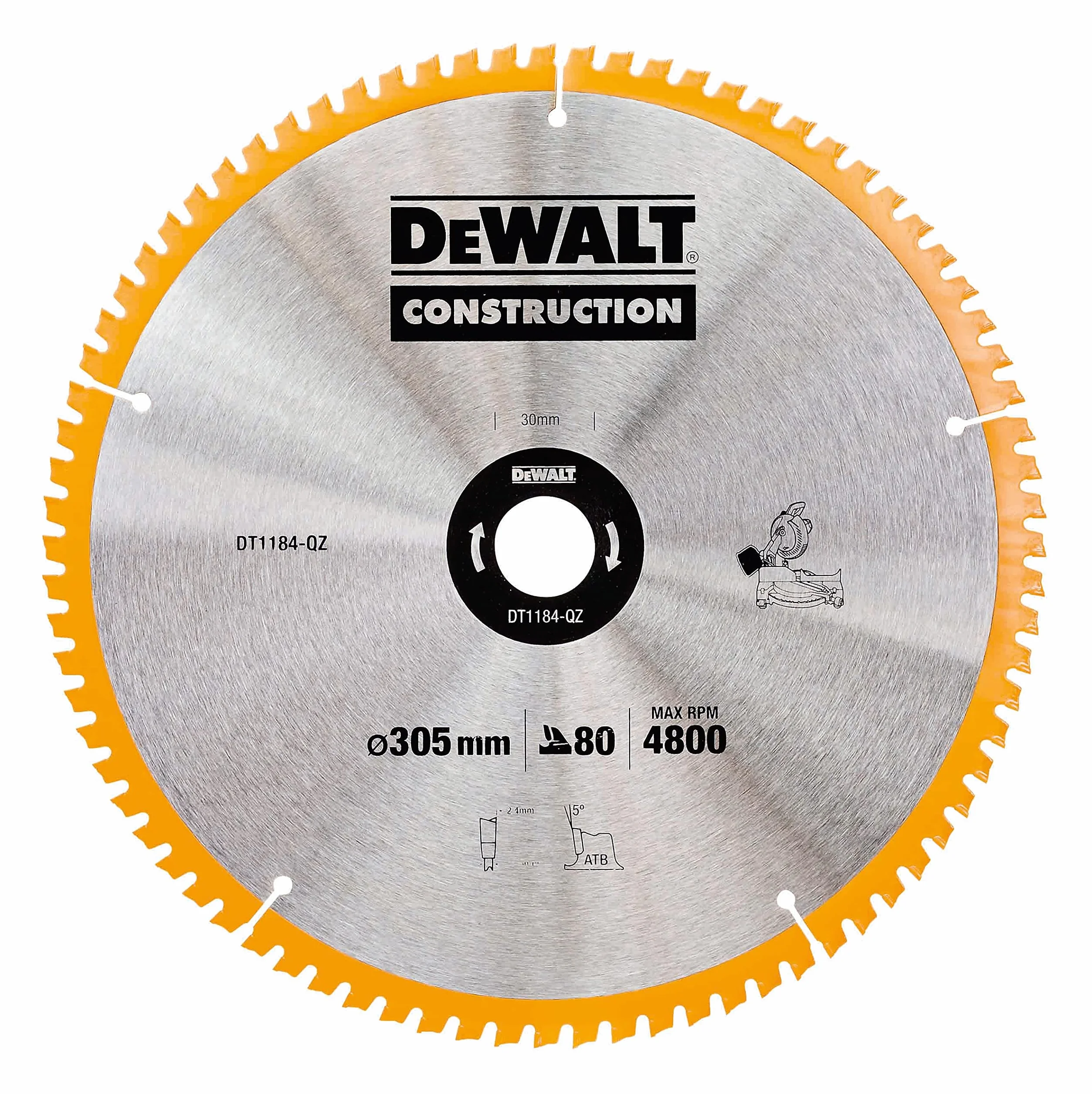 Piła Tarczowa z Widią 305mm x 80z x 30mm DT1184 DeWalt