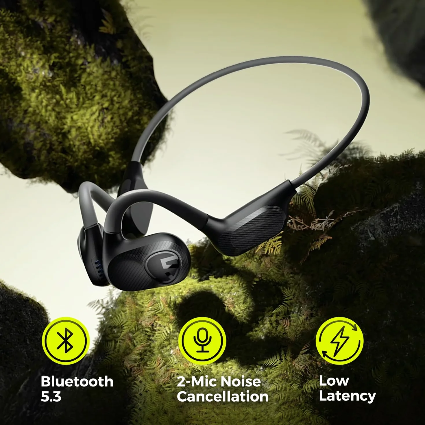 SoundPEATS Runfree Lite2 Słuchawki otwarte Bluetooth 5.3, bezprzewodowe słuchawki douszne z przewodnictwem powietrznym i 2 mikrofonami, wygodne dopasowanie do sportu i pracy, kontrola aplikacji
