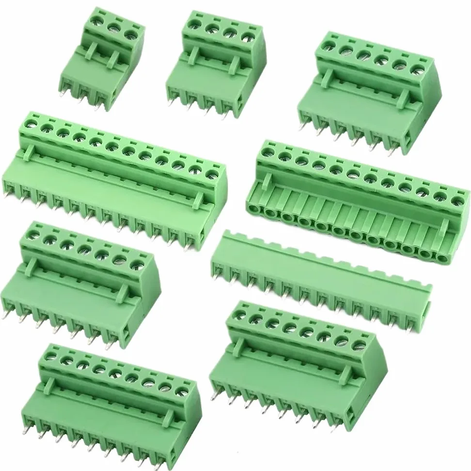 5,08 mm Pitch PCB listwa zaciskowa 2P 3P 4P 5P 6P 7 8P 9 10 11 12-pinowa wtyczka męska żeńska gniazdo wtykowe złącze przewodu (2EDG5.08 proste, 12P)