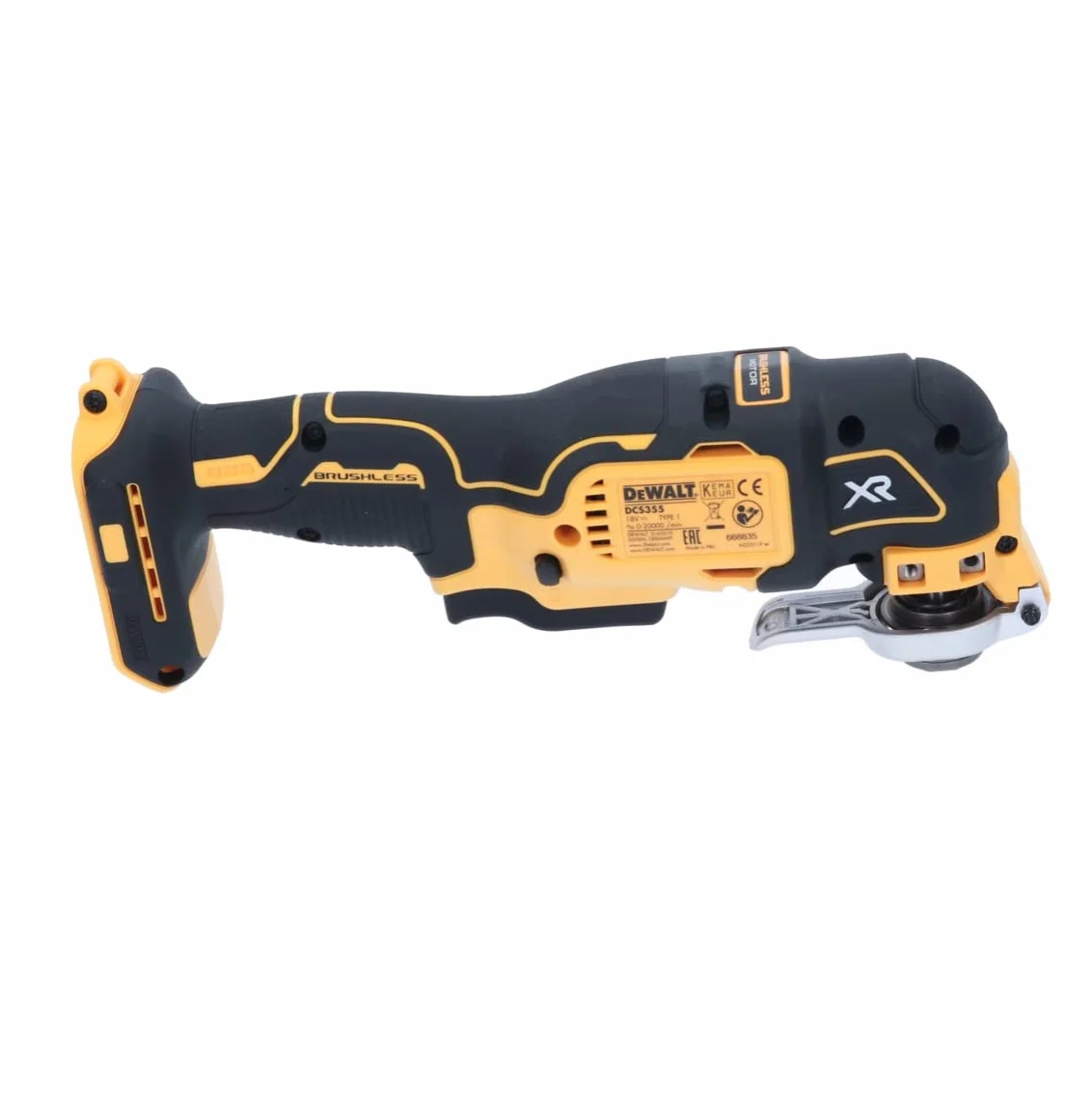 DEWALT Bezszczotkowe narzędzie oscylacyjne 18 V XR z akcesoriami DCS355N-XJ