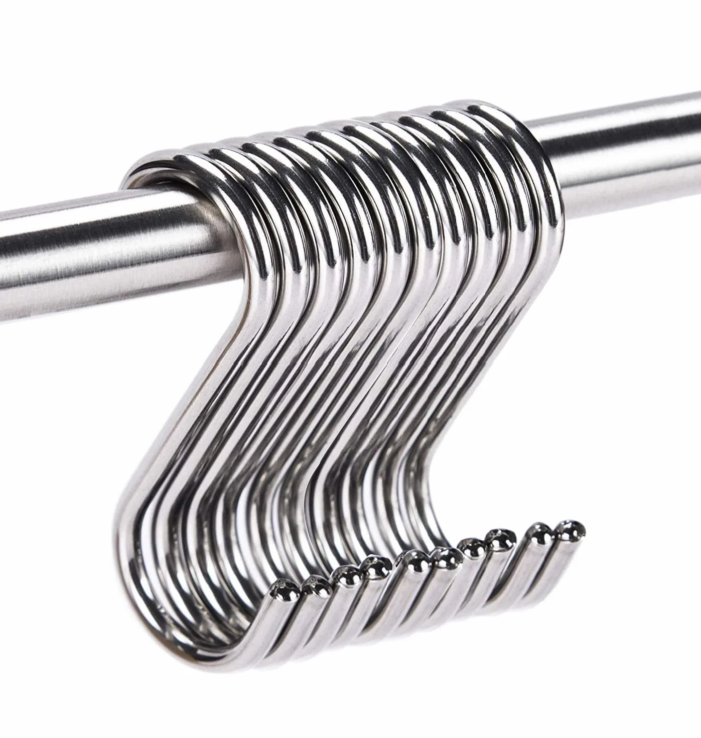 ARTOYS Haczyki S ze stali nierdzewnej - 7 cm wytrzymałe (4 mm) - nierdzewne, nośność 45 kg - opakowanie 20 sztuk