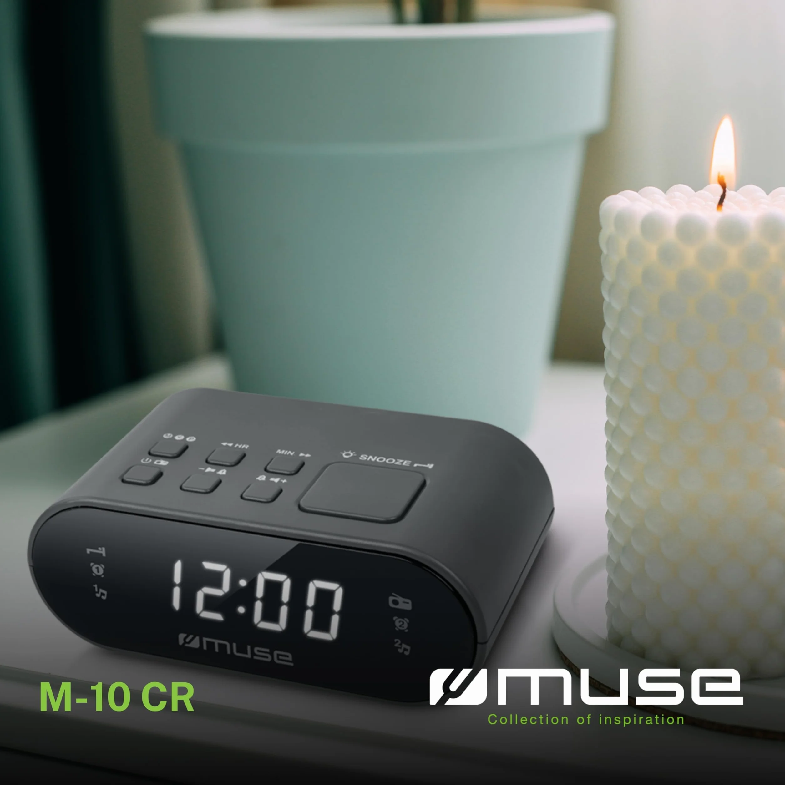 Radiobudzik MUSE M-10 CR Czarny