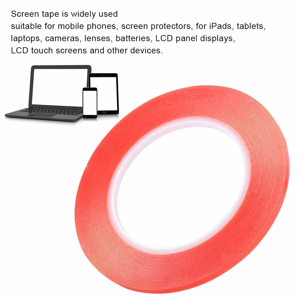 Taśma naprawcza do telefonu 5 mm x 25 m, przezroczysta dwustronna taśma naprawcza do telefonu komórkowego Taśma naprawcza do ekranu dotykowego LCD do iPada, telefonu, laptopów, aparatu itp.