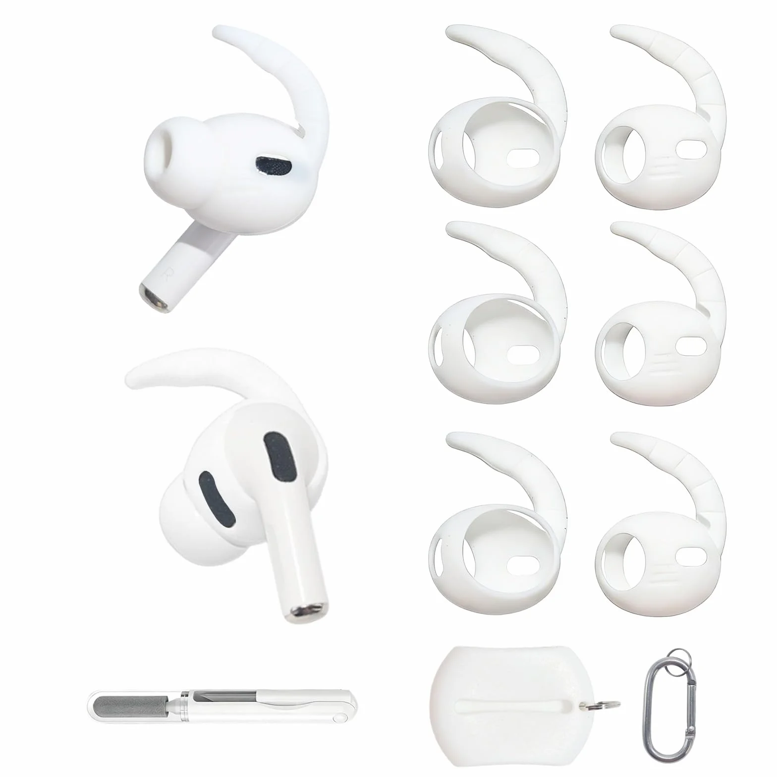 Adhiper Silikonowe Haczyki na Ucho do AirPods Pro 3. Generacji 2025, Antypoślizgowe, Odporne na Upadki