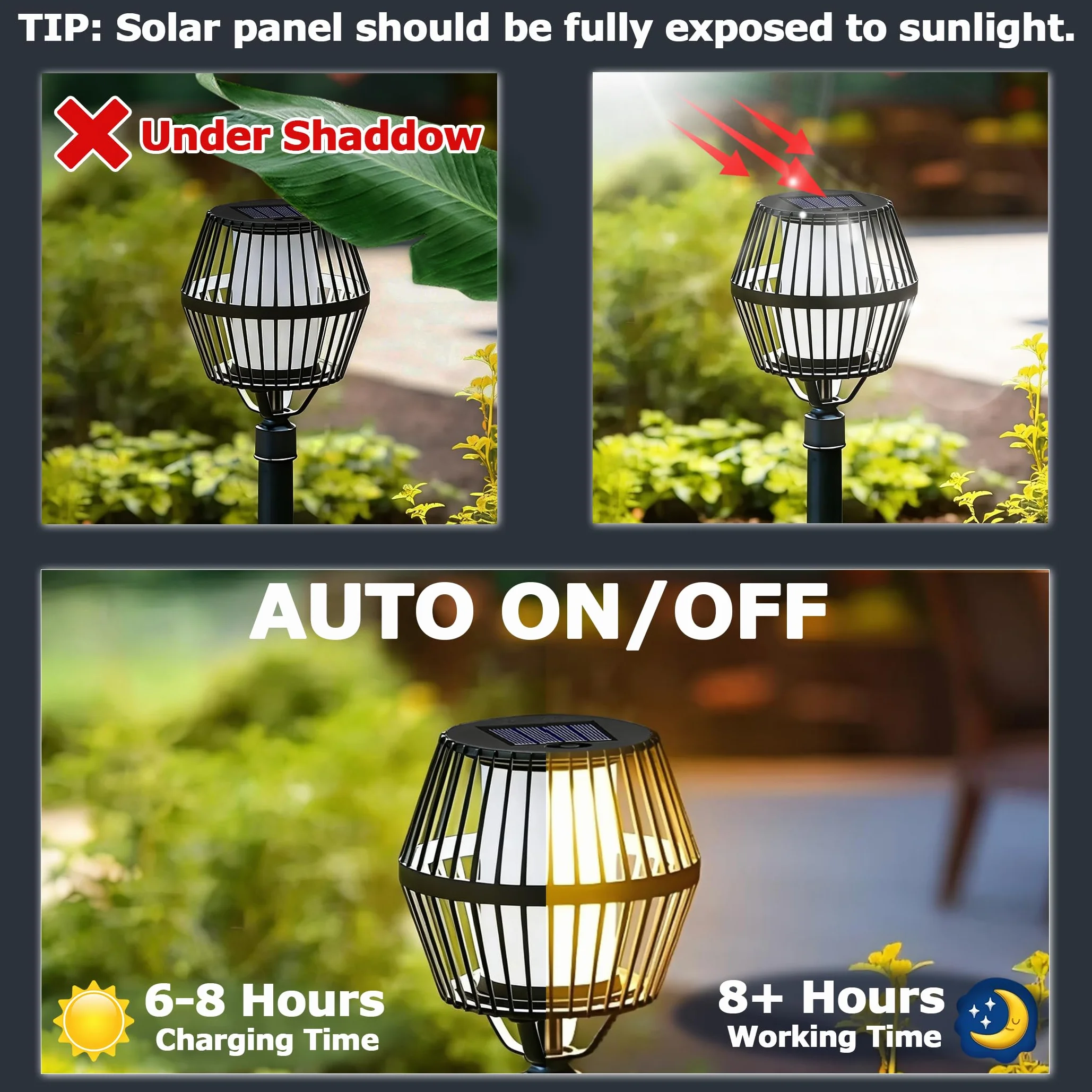 Wymienna górna część lampy solarnej 7 cm do lampionów zewnętrznych, 1,2 V 600 mAh, wodoodporność IP44 z ciepłym światłem, wymienna górna jednostka solarna LED do zewnętrznej lampy ogrodowej, 4 szt