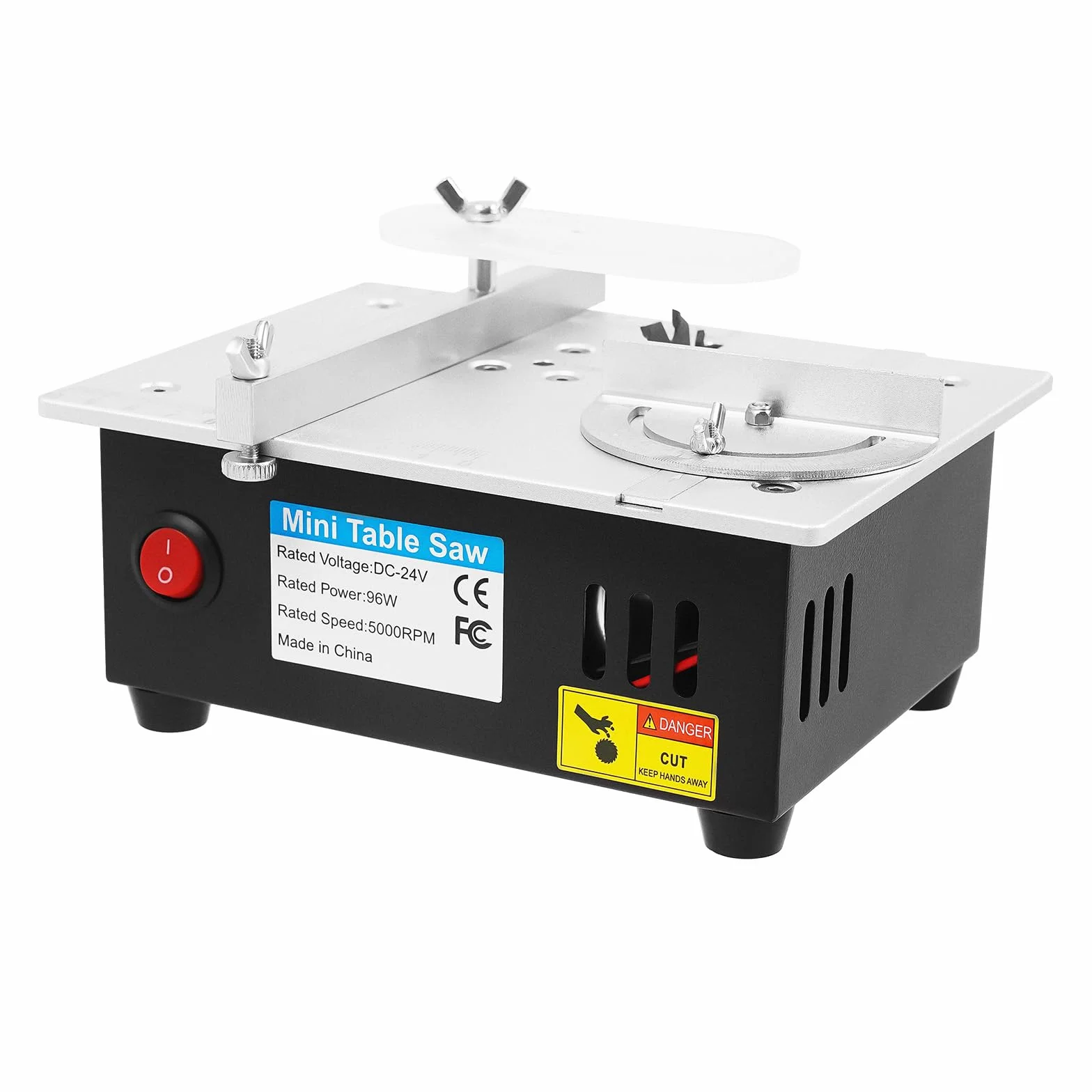 Mini stołowa pilarka tarczowa, 96 W, mała z 4 brzeszczotami, elektryczna stołowa piła tarczowa do obróbki drewna, głębokość cięcia 15 mm