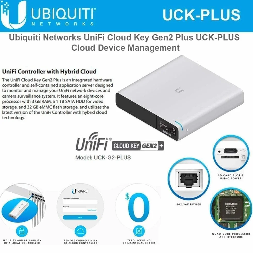 Ubiquiti UCK-G2-PLUS kontroler sieciowy