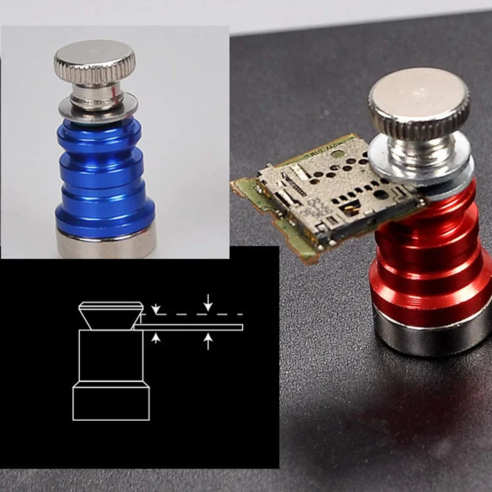 Obwód magnetyczny Uchwyt płytki PCB x3 lupa Naprawa płyty głównej Oprawa narzędziowa