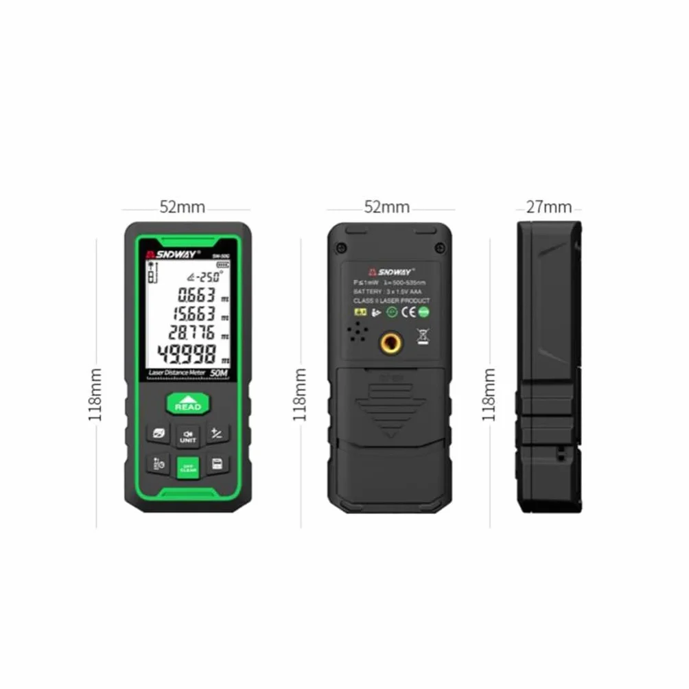Outdoor Green Laser Rangefinder Podczerwień Ograniczający ręczny odległość instrument pomiarowy elektroniczny linijka na zewnątrz (Color : Red, Size : 70 meters)