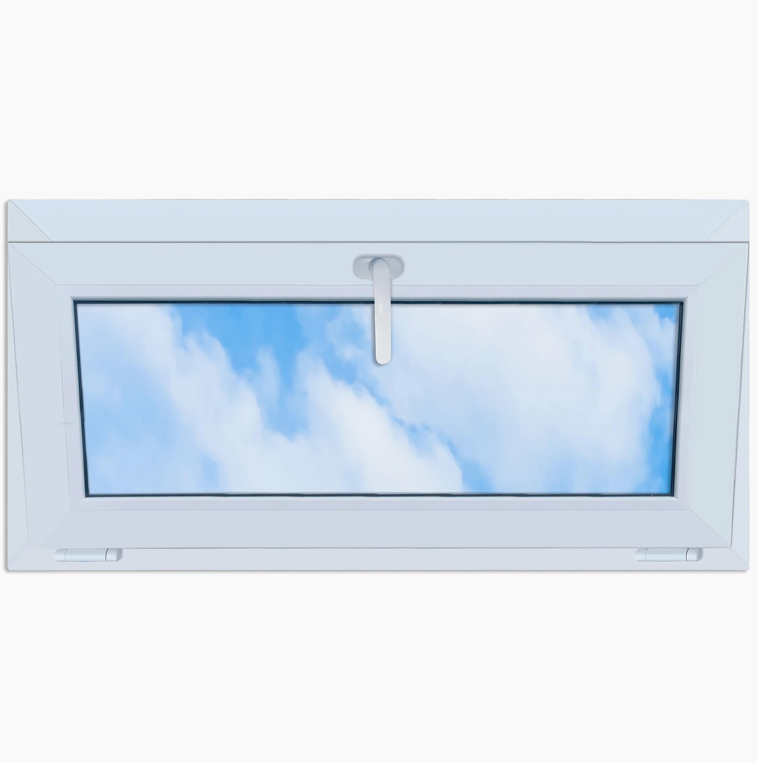 LORAC | Okno z tworzywa sztucznego białe 1000 x 500 mm, 100 x 50 cm, uchylne, standardowe okna z 2-krotnym przeszkleniem, energooszczędne, do piwnicy z certyfikatem CE, idealne do pomieszczeń
