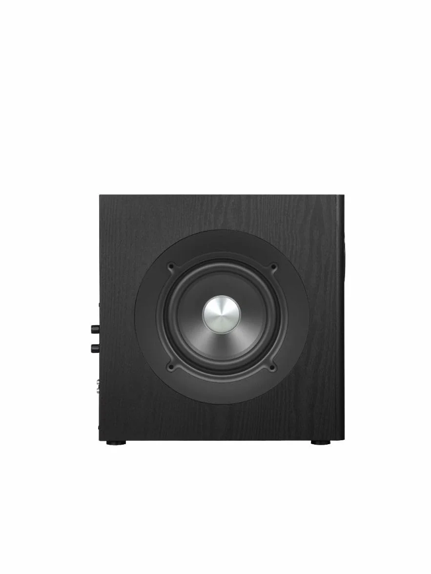 Edifier AKTYWNY SUBWOOFER – 8-calowy głośnik niskotonowy – 70 W – filtr niskoprzepustowy – częstotliwość do 35 Hz – obudowa MDF dla zredukowanego rezonansu – czarny