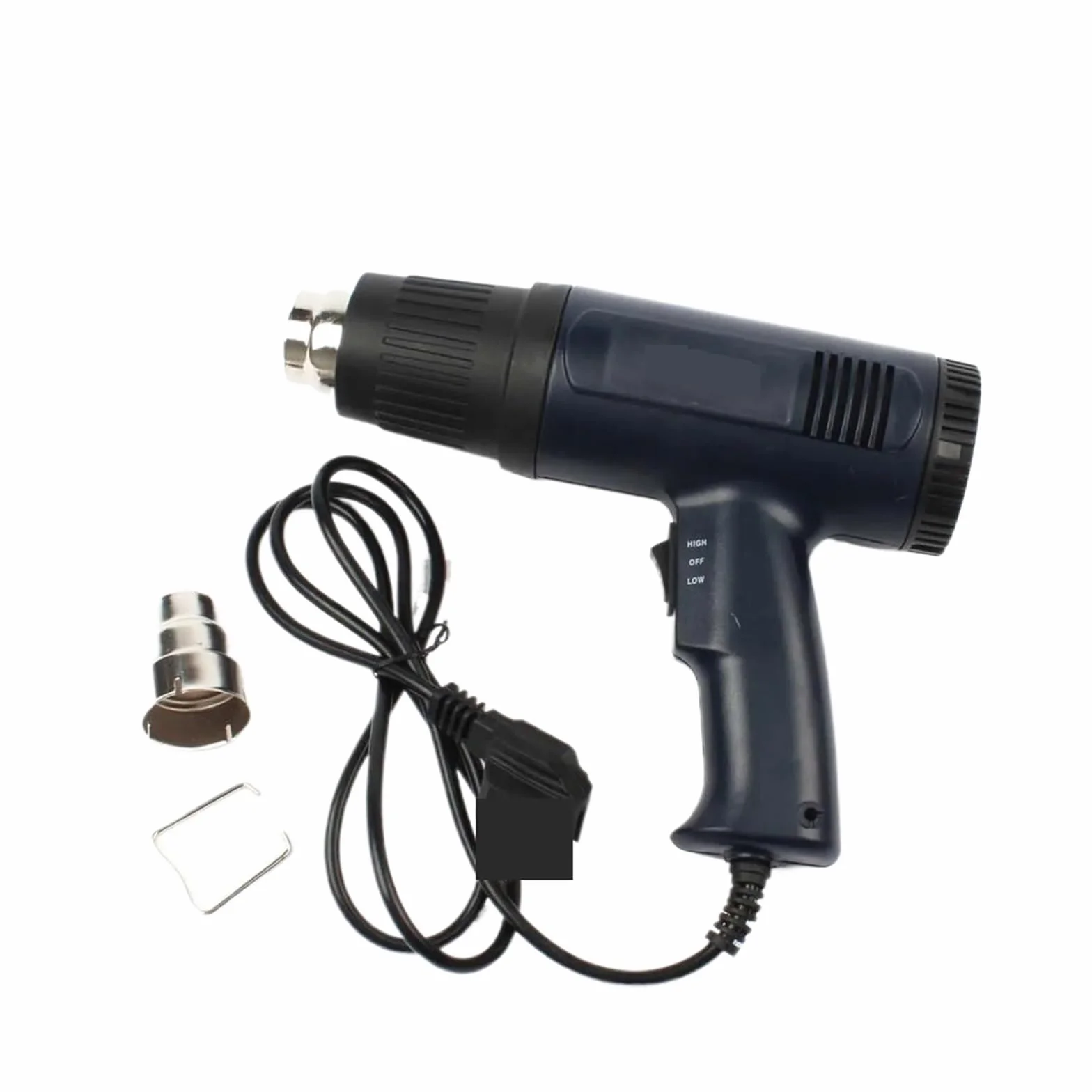 Opalarka Elektryczna Opalarka Pistolet Na Gorącą Wiatrówkę 1500 W Podwójna Temperatura Metalowa Dysza Regulowane Elektronarzędzia Zielony Kolor Granatowy Do obkurczania PCV, rękodzieła, usuwania farby