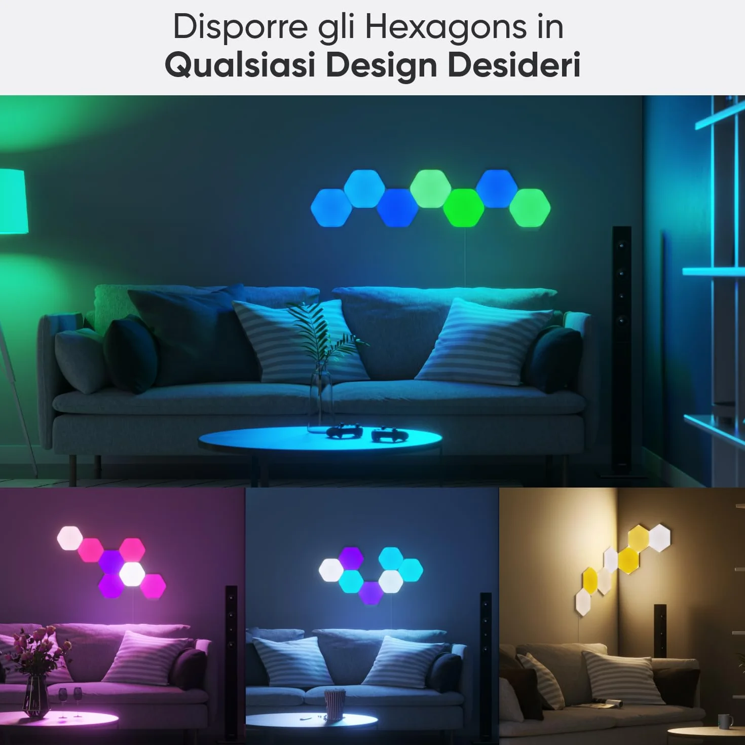 Nanoleaf Shapes Zestaw Oświetleniowy 9 sztuk Wielokolorowy