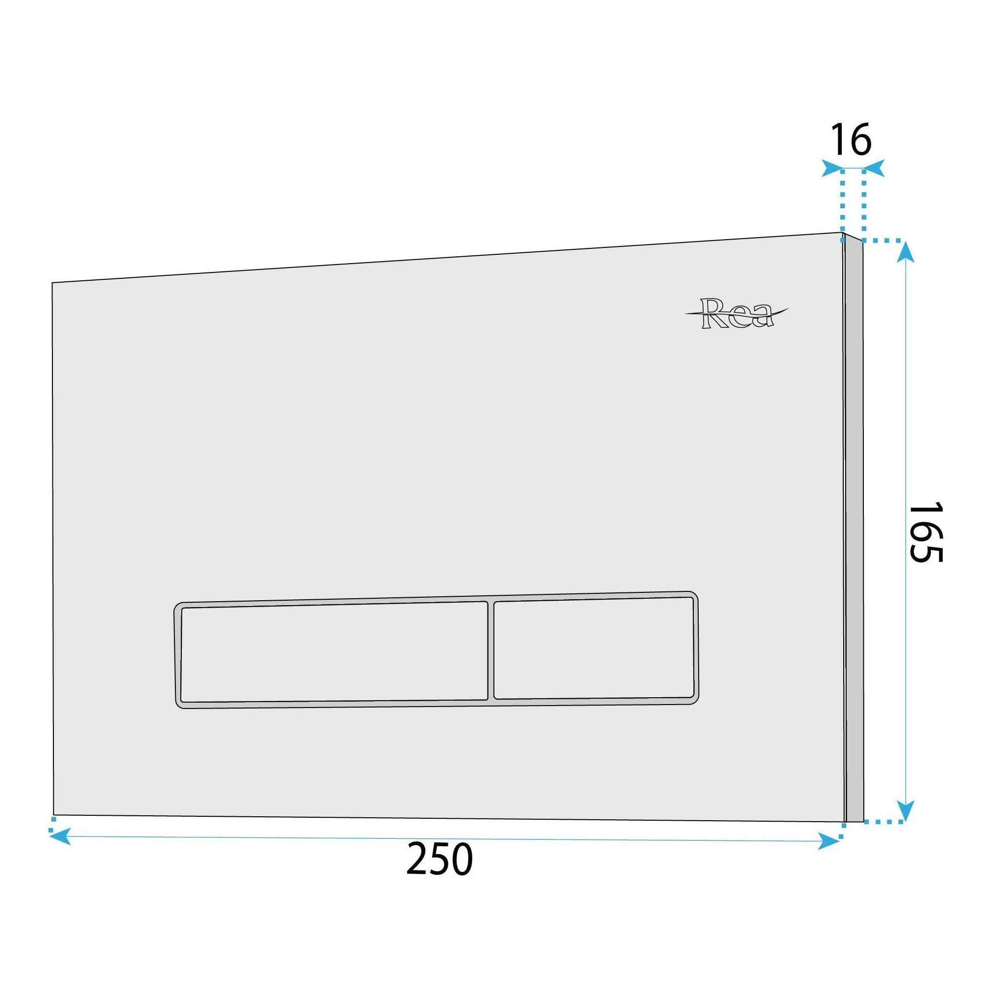 Rea - Stelaż Zestaw Podtynkowy Slim 024n Do Mis Wc Z Przyciskiem Hd Tytan - 22x35,2x106,2 cm