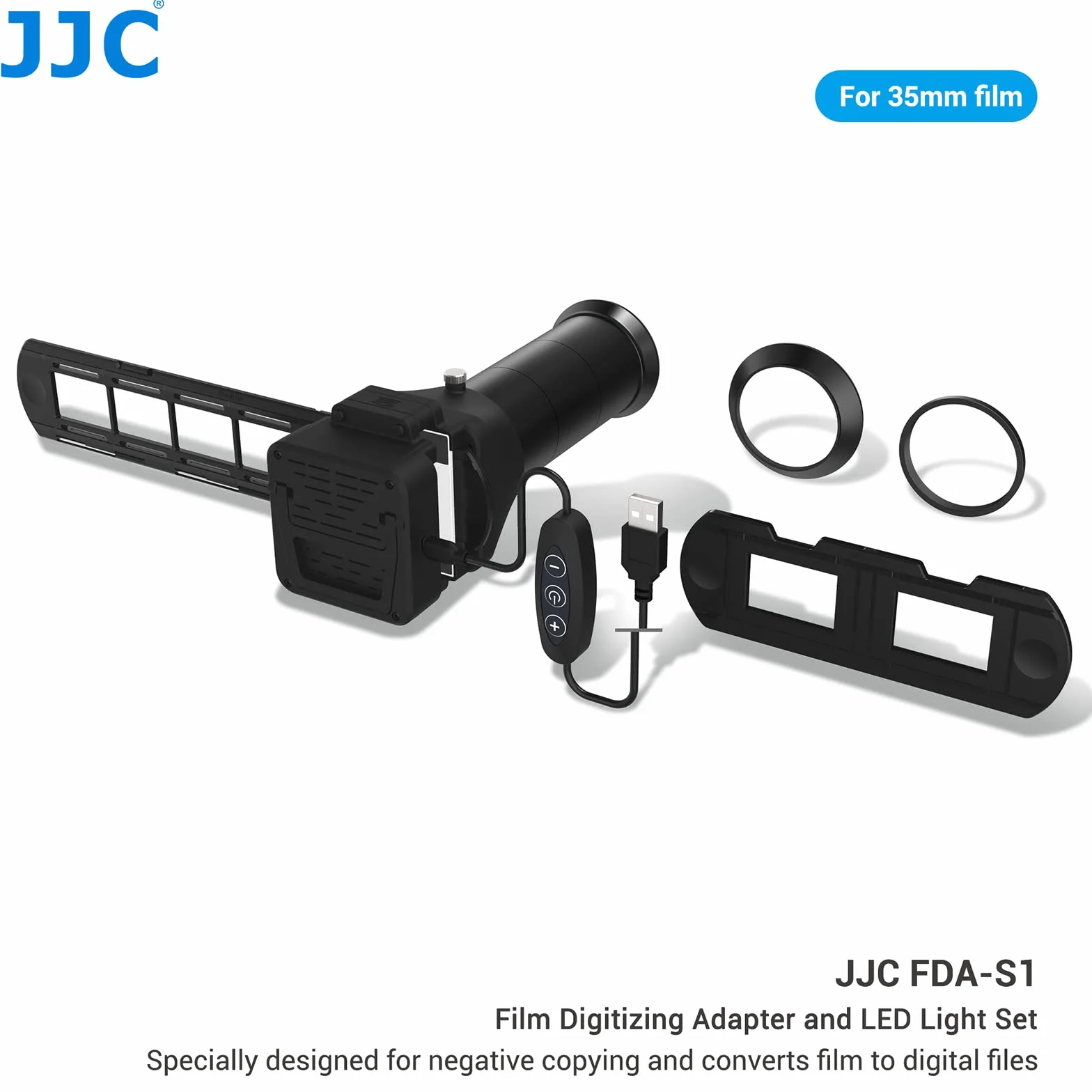 JJC Skaner negatywnej folii 35 mm z zestawem świateł LED