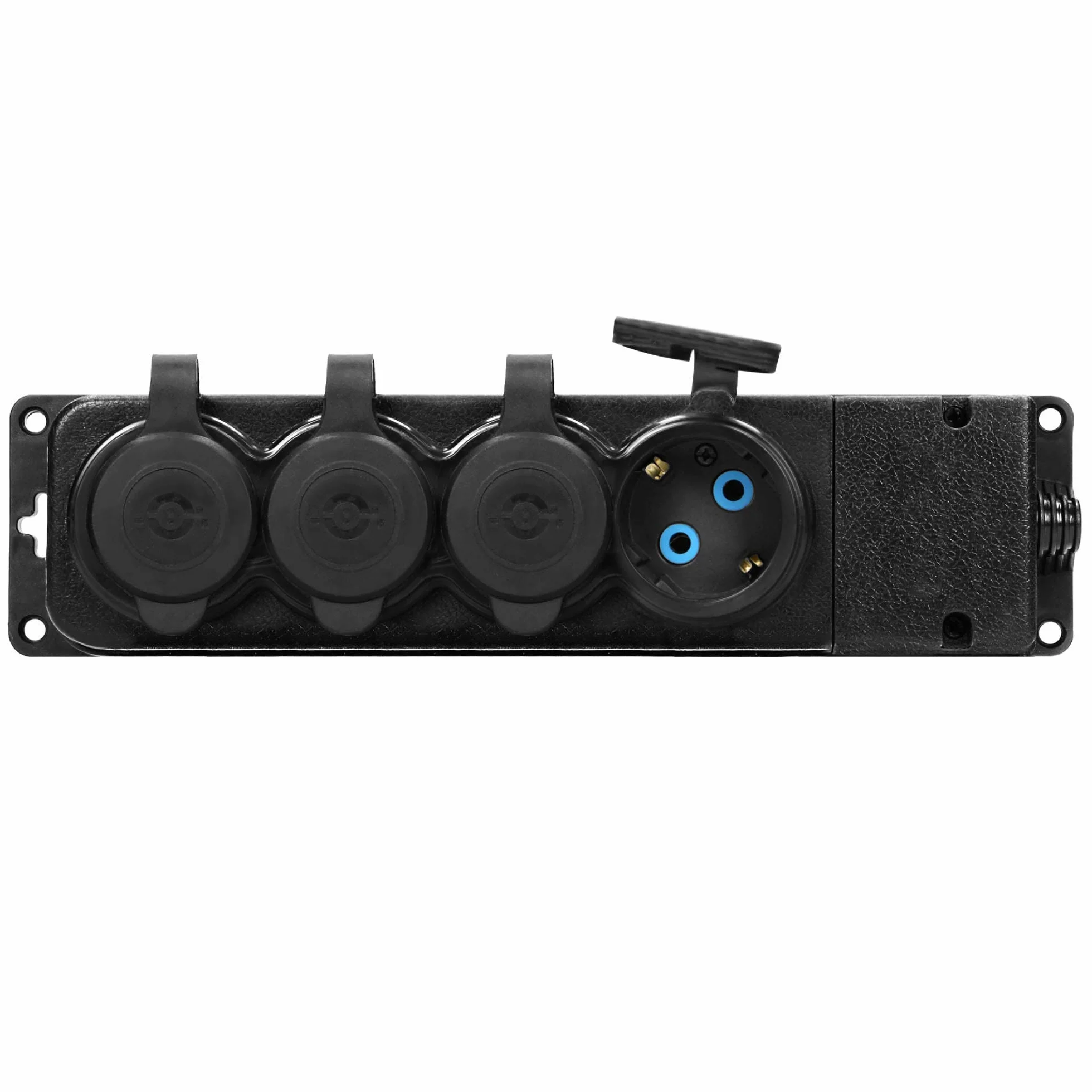 Wtyczka warsztatowa Schuko IP44 230V 16A 4 gniazda wodoodporna