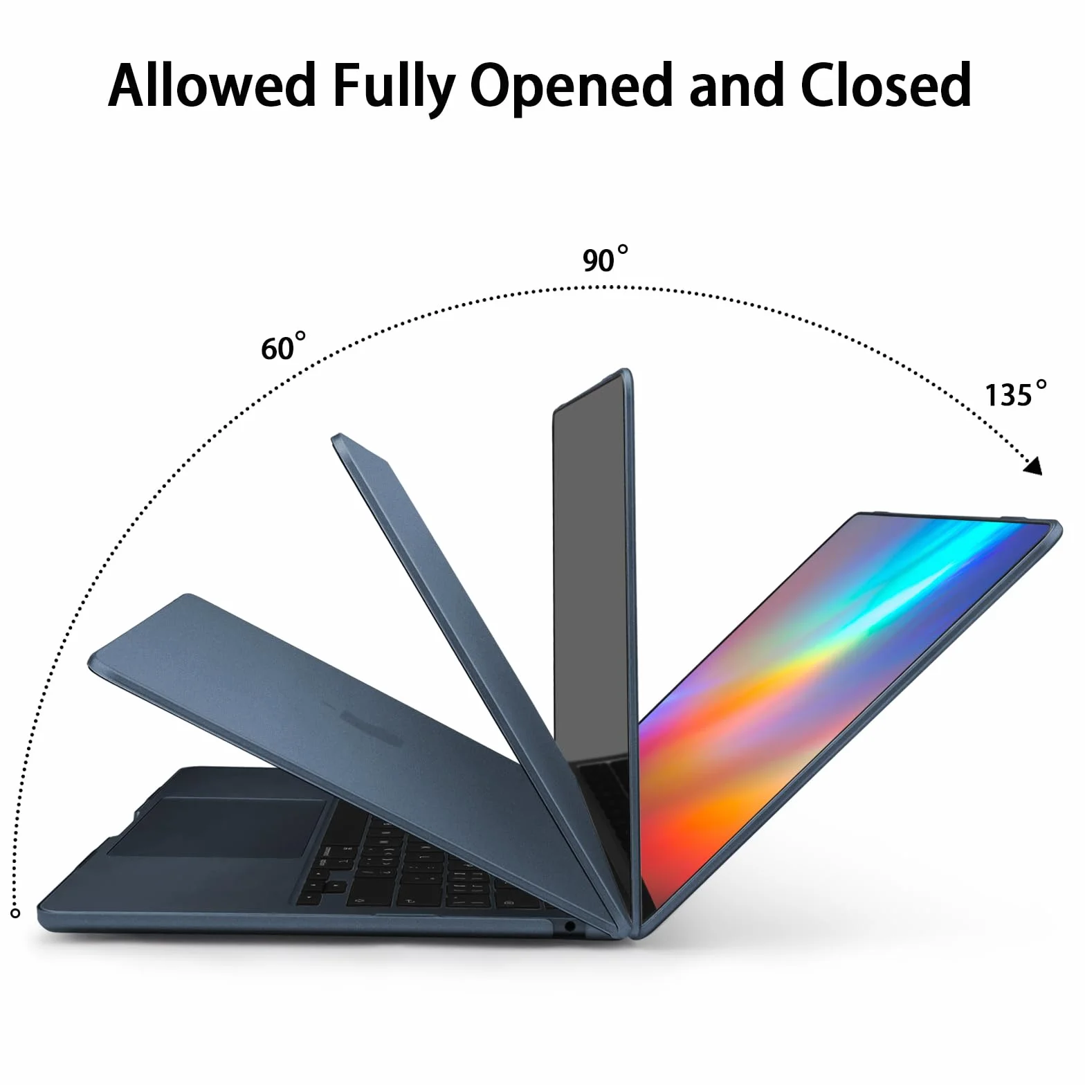 Etui kompatybilne z MacBook Air 34.5 cm M3 A3113 M2 A2681, plastikowa twarda obudowa + osłona klawiatury, matowa Midnight