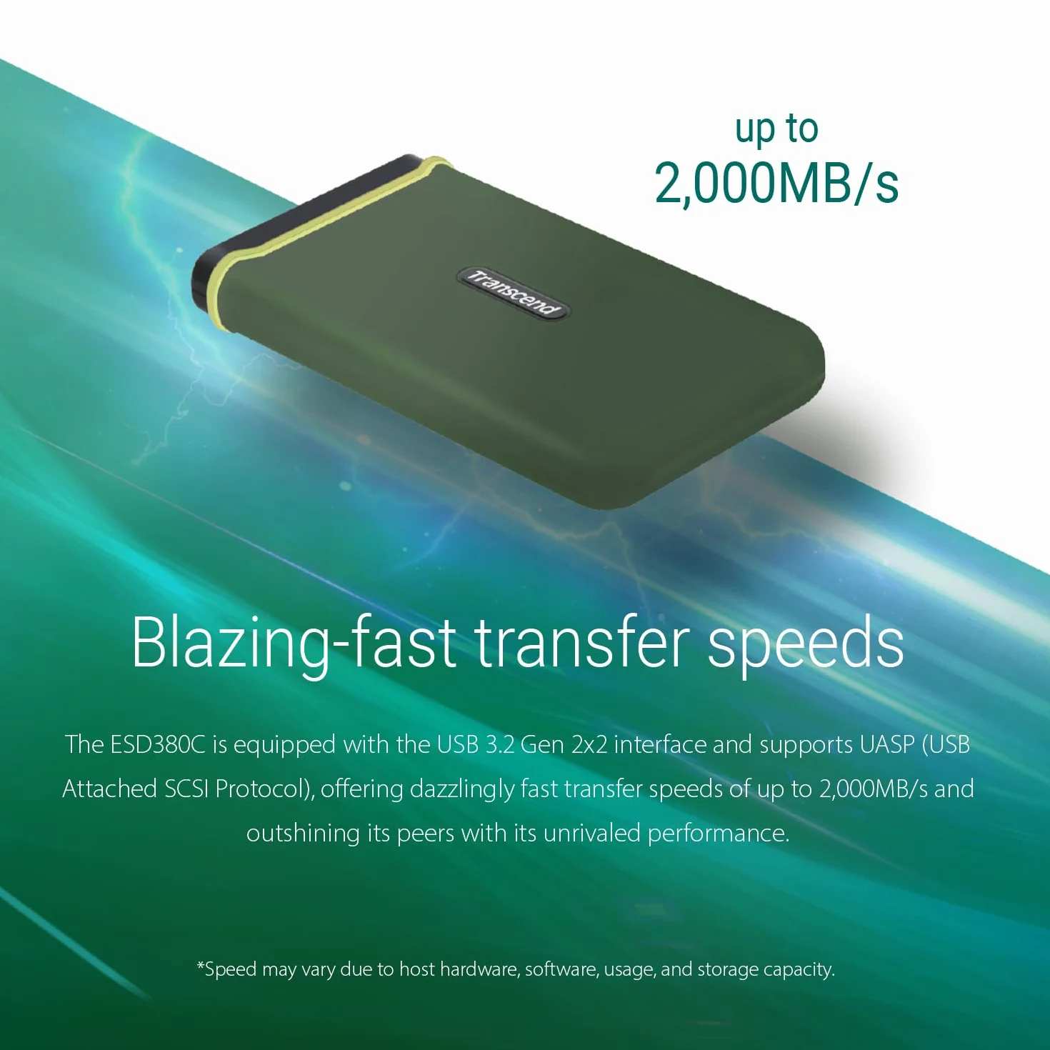Transcend ESD380C 2 TB USB 3.2 Gen 2x2 Typ-C przenośny dysk SSD
