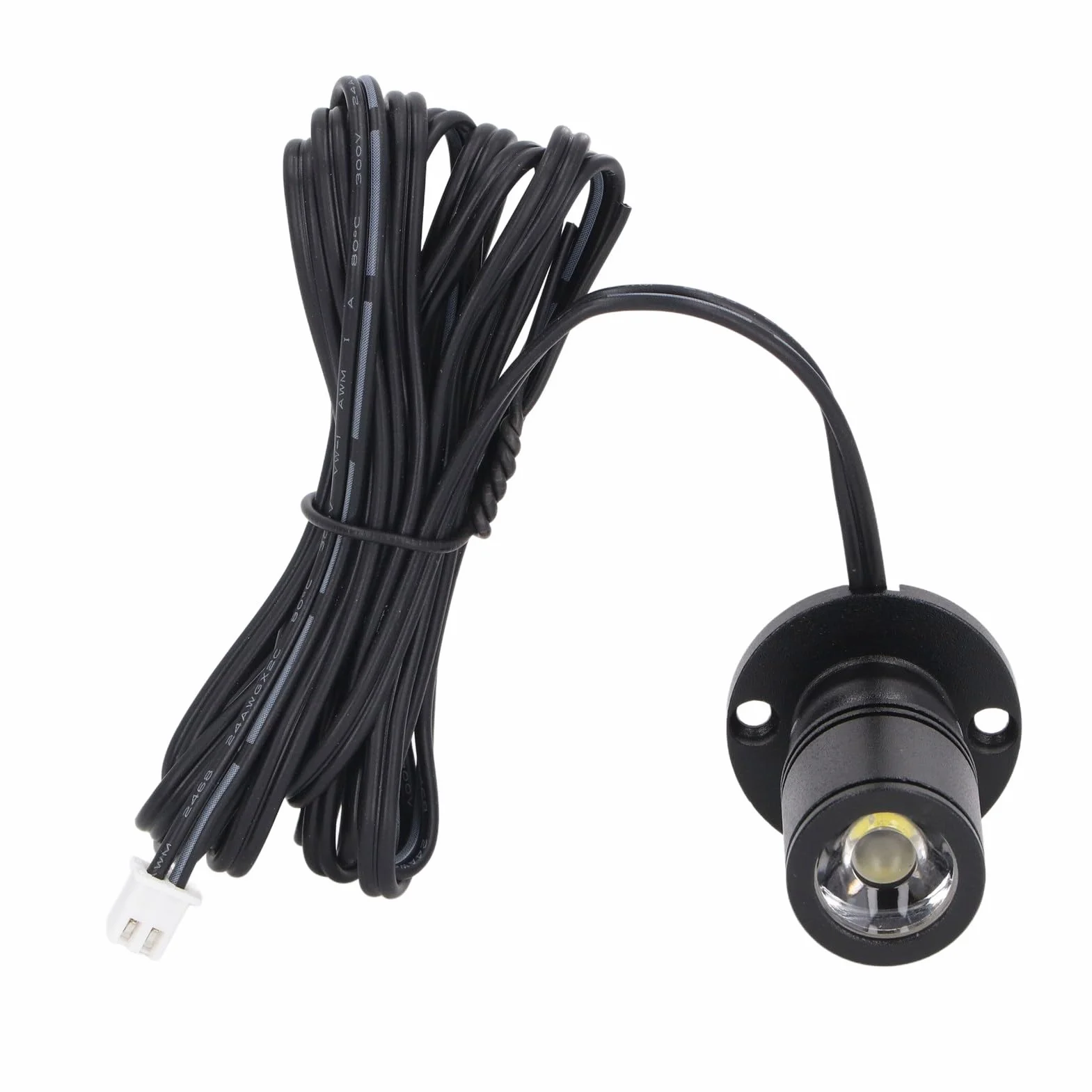 4 szt. Mini Reflektor LED z Przyciemnianiem, Zasilane przez USB, Regulowane Światło Akcentujące do Szafy, Ganek, Gablot, 5 V (Czarny)