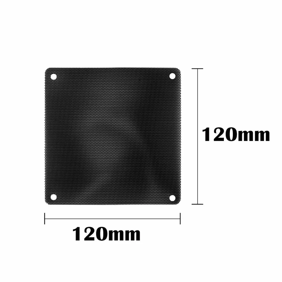 Osłona wentylatora z filtrem drobnego pyłu 120 mm/140 mm, 10 sztuk, czarna