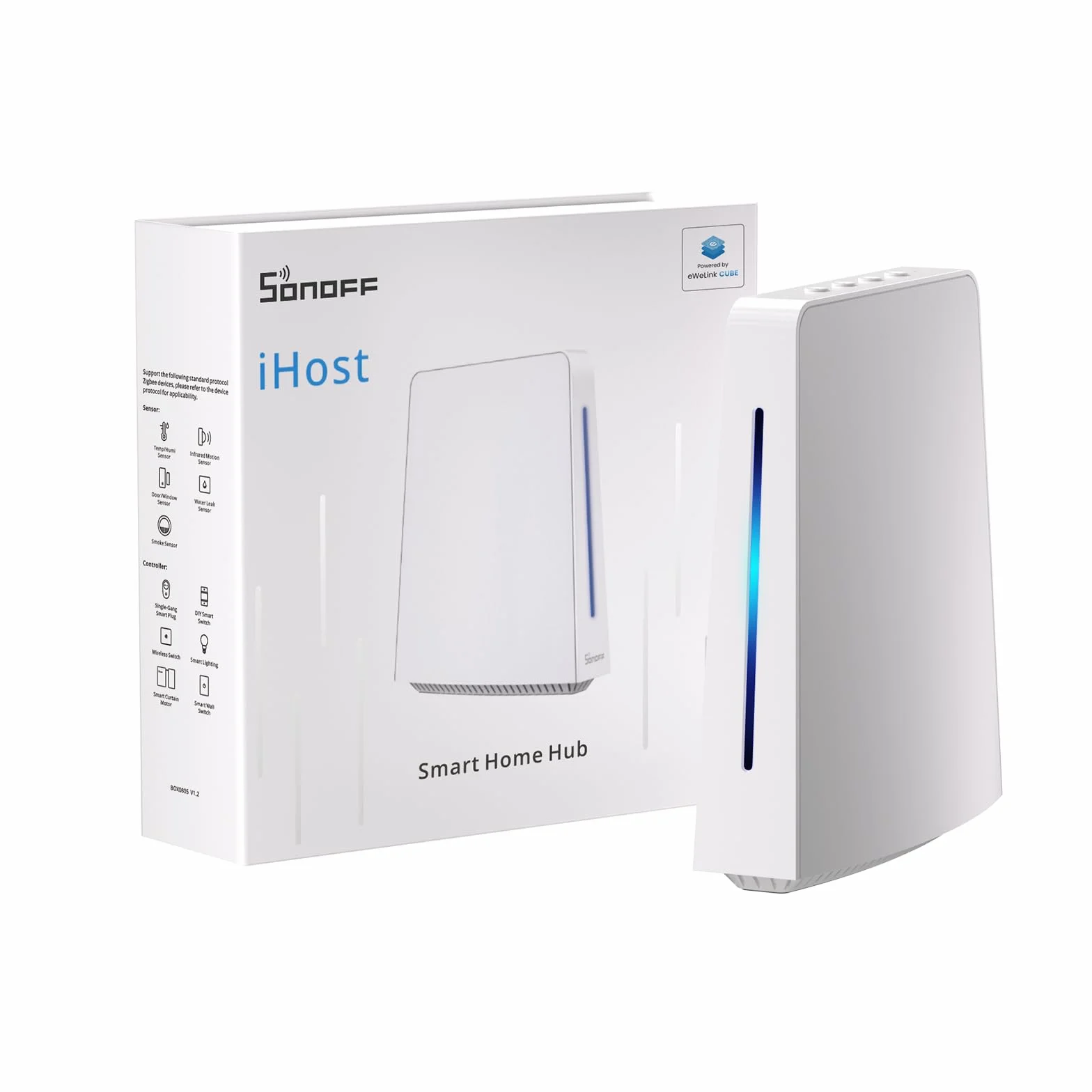 SONOFF iHost Smart Home Hub - AIBridge 4GB, Twój Lokalny Ośrodek Kontroli, Kompatybilny z Urządzeniami LAN Wi-Fi i Urządzeniami z Protokołem Standardu Zigbee, Otwarte API i Integracja Dodatków.