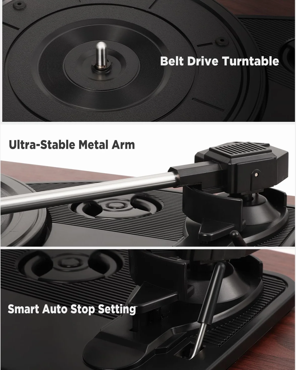 Gramofon Bluetooth 5.4 33/45/78 obr./min Odtwarzacz Winylowy Stereo