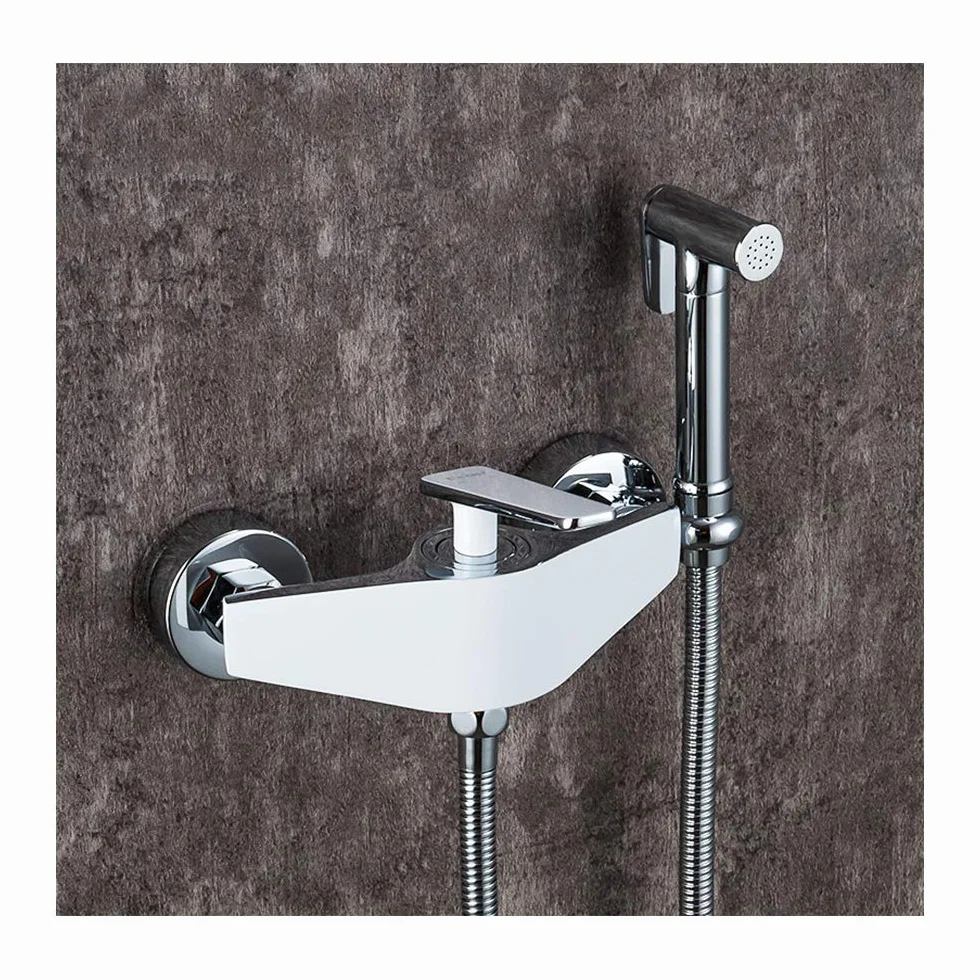 Systemy prysznicowe z wodą kranową Baterie bidetowe, montowane na ścianie Łazienka Bateria prysznicowa Bidet Opryskiwacz toaletowy Bidet Toaleta Spryskiwacz Bateria mieszająca
