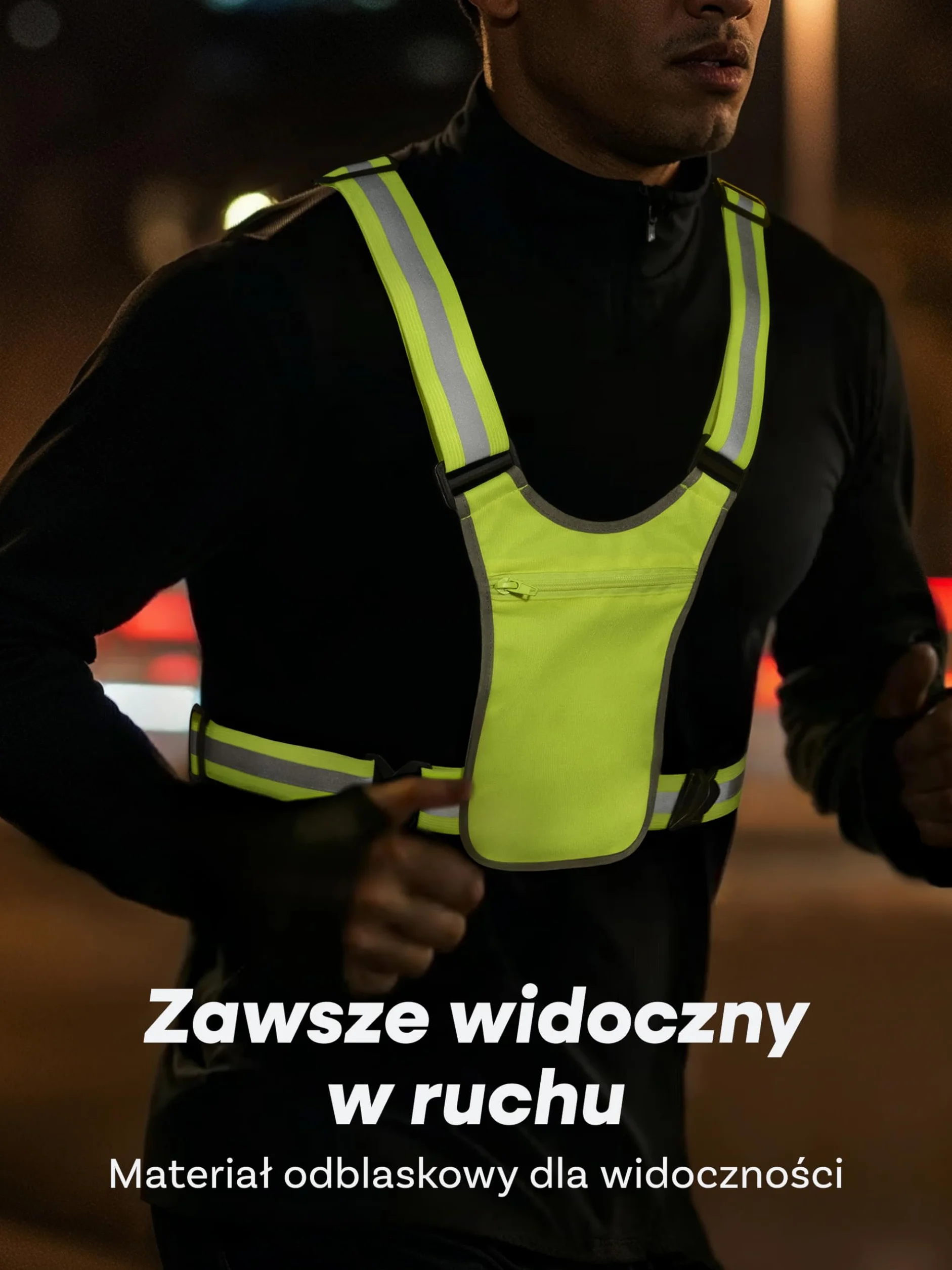 Prowiste Odblaskowa Kamizelka Rowerowa dla Mężczyzn i Kobiet – 360° Widoczność z Kieszenią z Przodu – Regulowane Pasy – także do Biegania i Aktywności na Świeżym Powietrzu