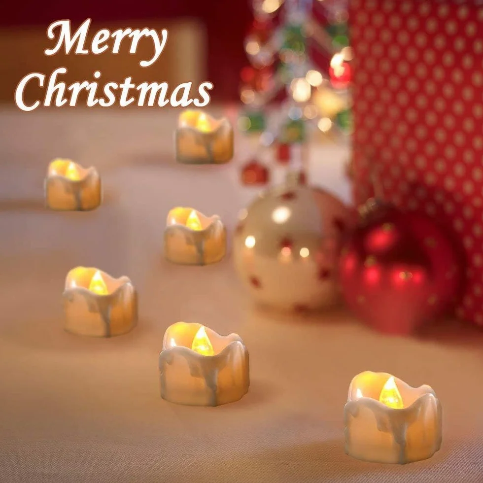 Świece Led, Bezpłomieniowe Świece Led, z Funkcją Timera, 12 Sztuk, Migoczące Świeczki Elektryczne, Dekoracja Na Choinkę, Wielkanoc Lub Wesele, Kolor Biały