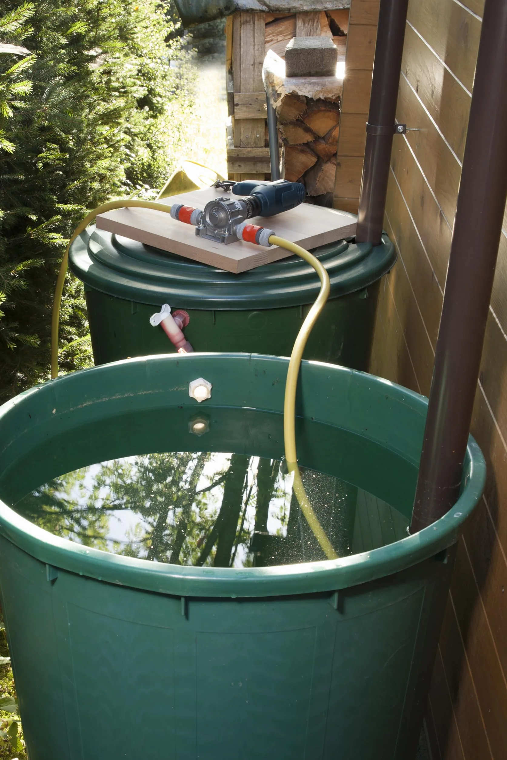 wolfcraft Pompa na wiertarkę (3000L/H) I 2200000 I Do odpompowywania wody ze zbiorników na deszczówkę