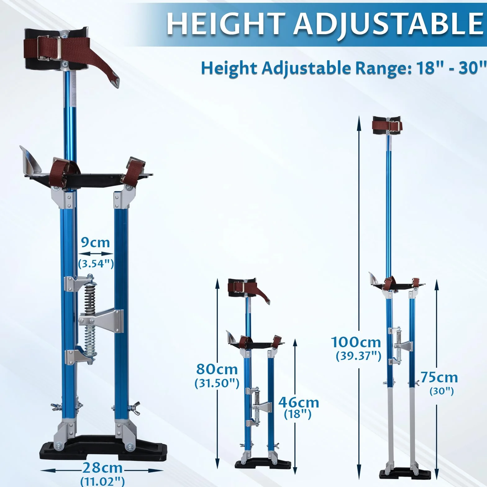 45 cm - 76 cm szczęki do płyt gipsowo-kartonowych aluminiowe szczupy narzędziowe regulowana wysokość podnośniki taśma farba pala do malowania arkuszy wykończeniowych przycinania gałęzi lub