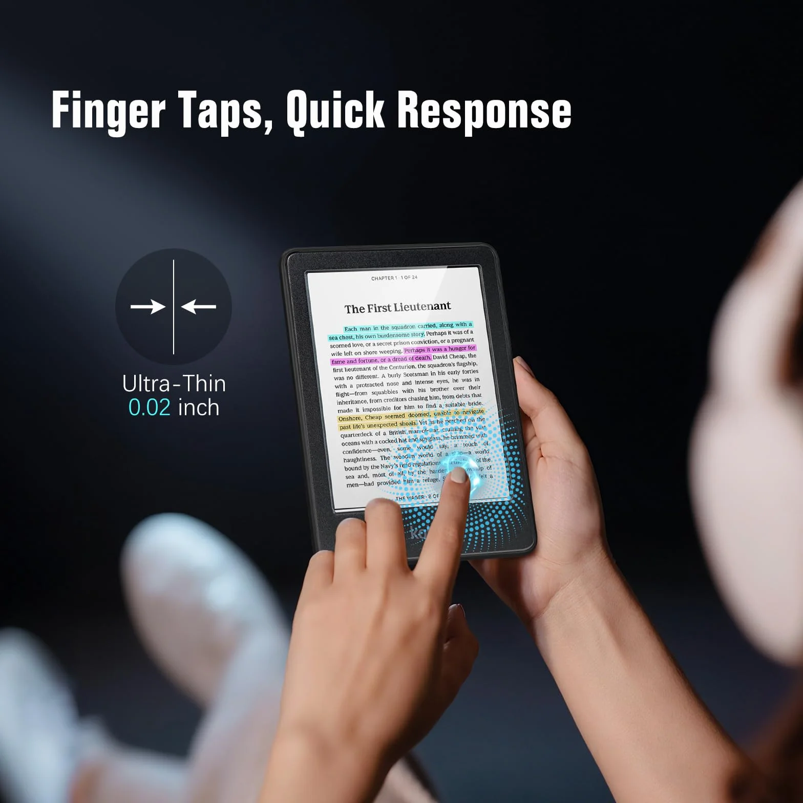 MoKo 2 Pack Tempered Glass Screen Protector for Kobo Clara BW & Clara Color 2024, 9H Hardness HD Clear Glass
