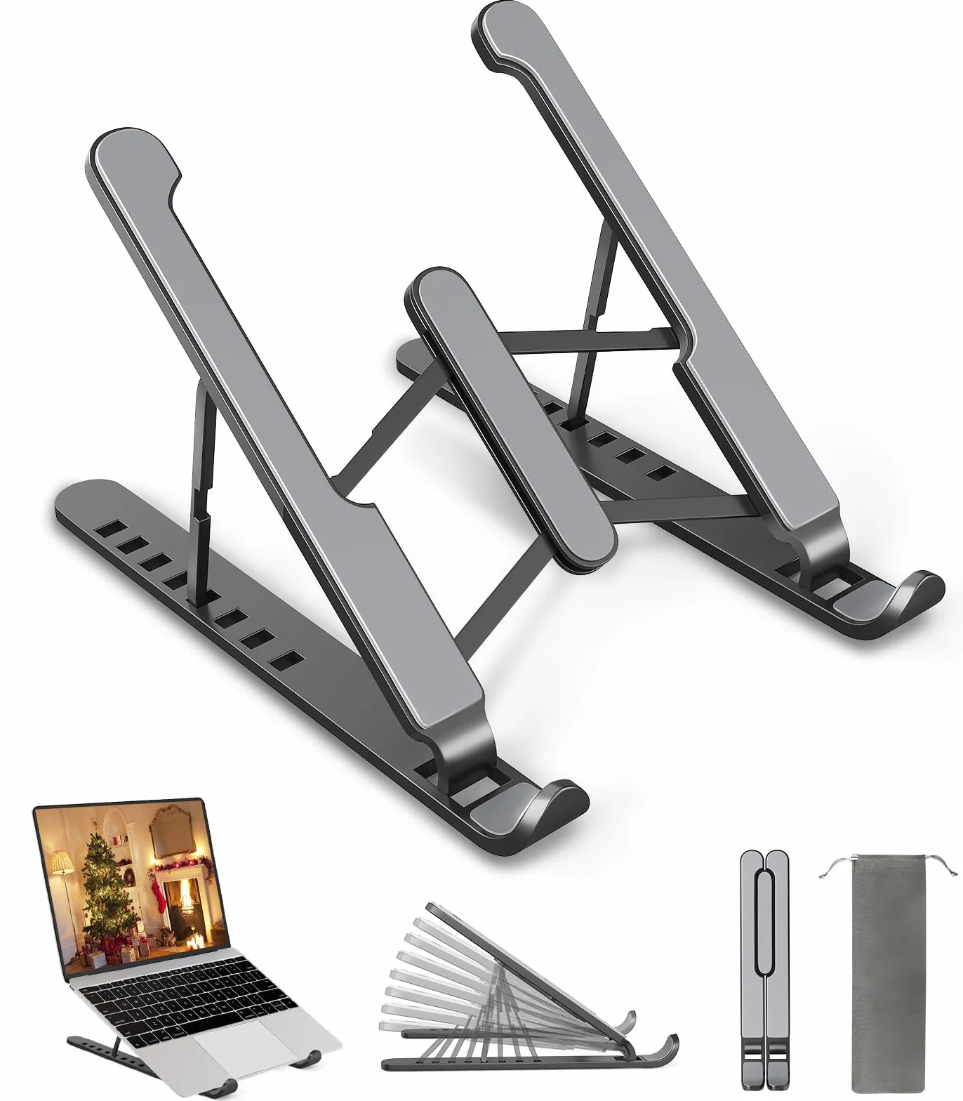 Stojak na laptopa 8-stopniowy antypoślizgowy z tworzywa sztucznego i silikonu kompatybilny MacBook Air Pro HP 10-15,6"