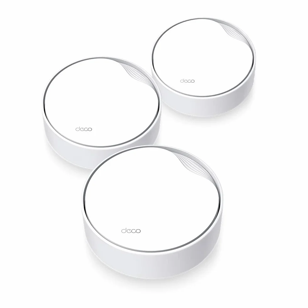 TP-Link Deco X50-PoE (3-pack), System Mesh WiFi 6 AX3000, 2x Port 2.5 Gbps, PoE i Zasilanie Alternatywne, OFDMA i MU-MIMO, AI-Driven Mesh, HomeShield, Obsługa do 150 urządzeń, Kolor: Biały