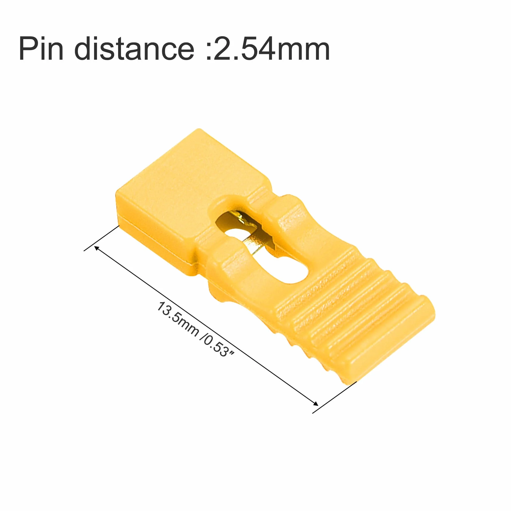 QUARKZMAN 50 sztuk 2,54 mm Pin Header Jumper Cap przedłużona nasadka złącze zwarciowe Mini Micro Jumper Bridge Plug żółty