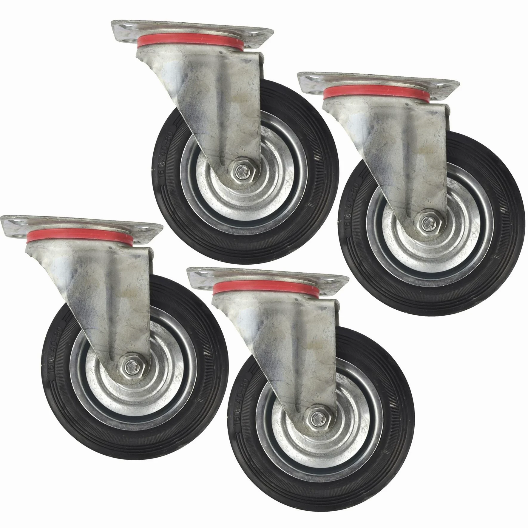 6" (150 mm) gumowe kółka obrotowe kółka kółka kółka do mebli (4 sztuki) CST010