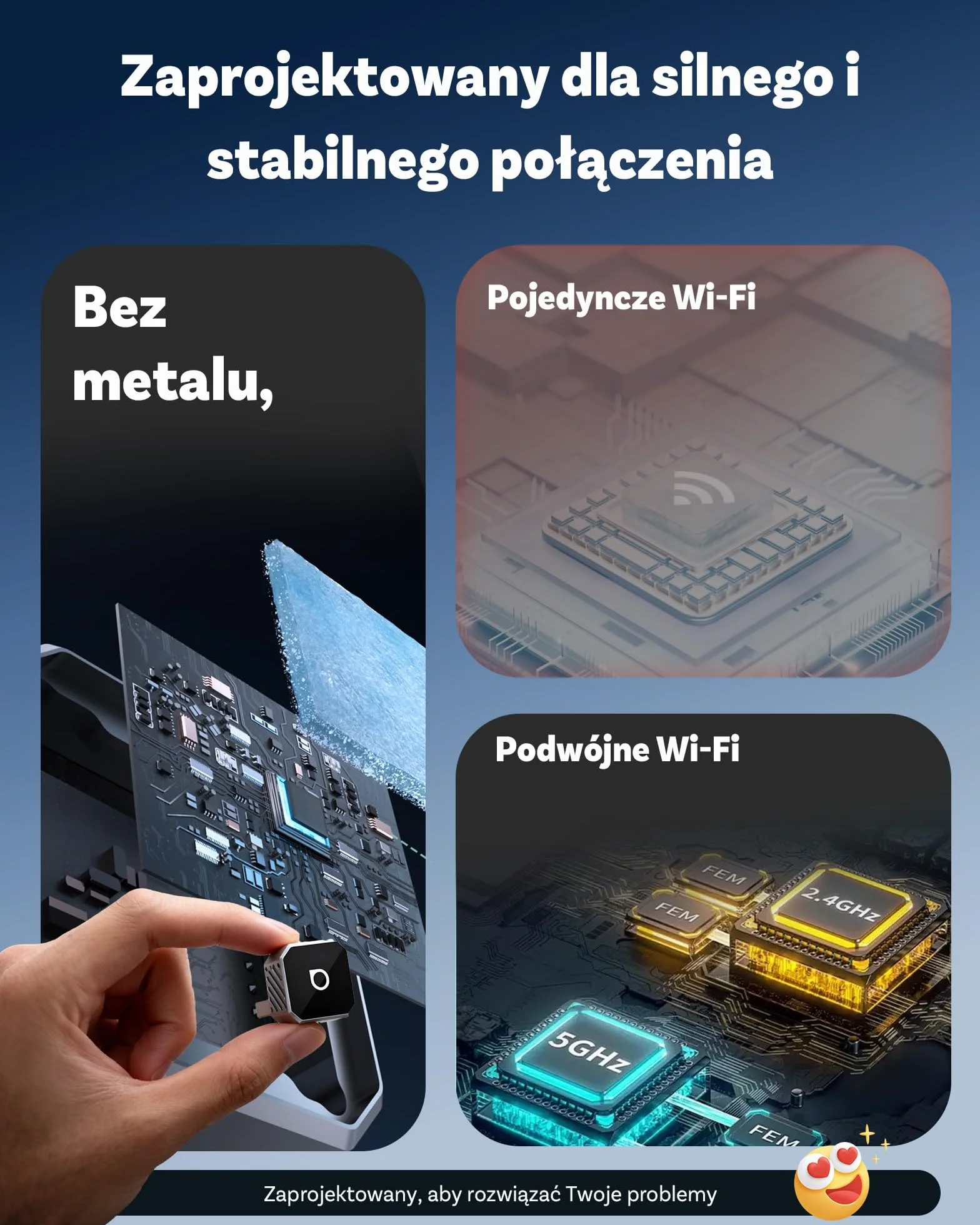 2026 Upgrade Ottocast Mini Cube, Bezprzewodowy Adapter CarPlay & Android Auto, Plug & Play, 2.4G+5G, Automatyczne Ponowne Połączenie, Kompatybilny z autami po 2016 z przewodowym CarPlay/Android Auto
