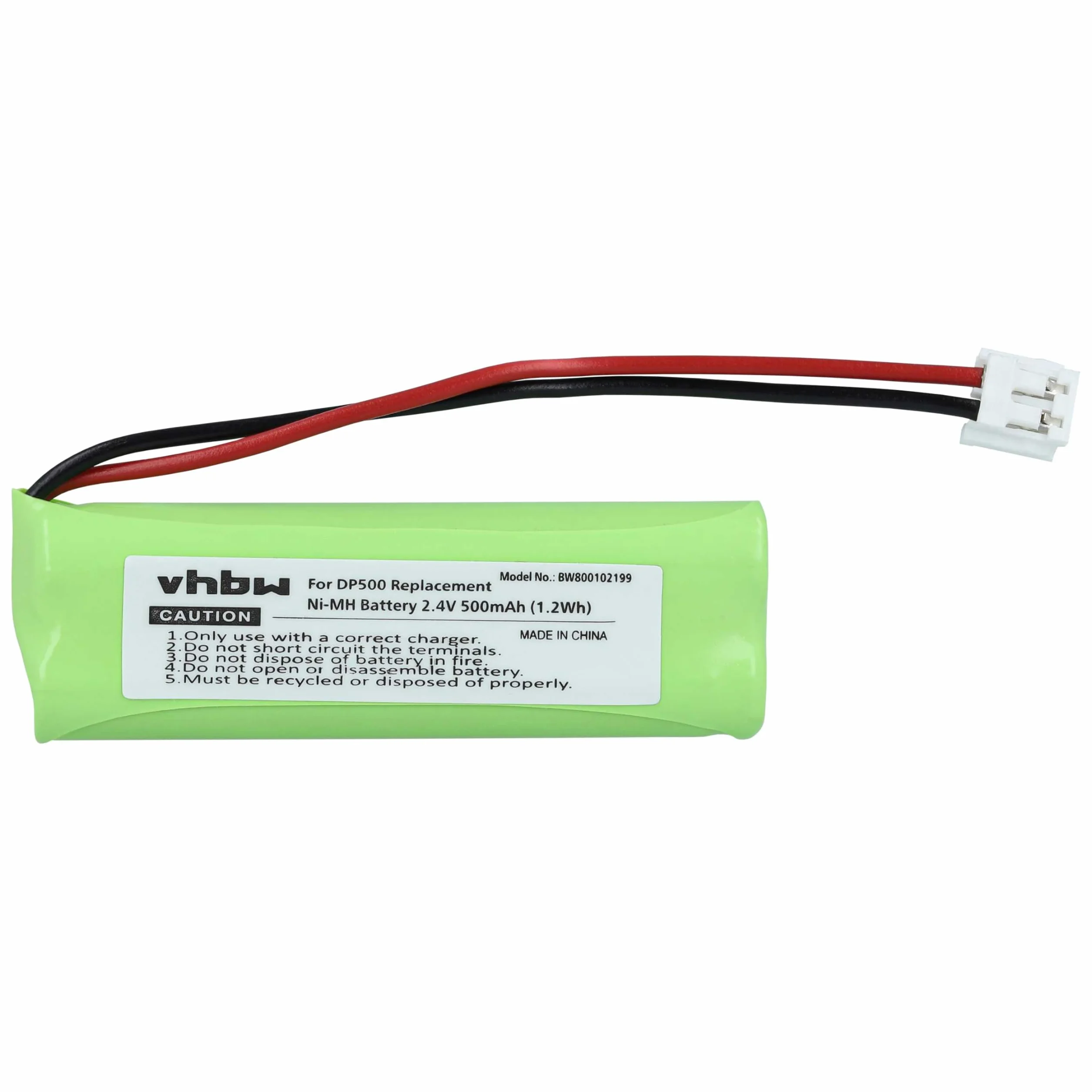 vhbw 1 x bateria kompatybilna z Medion MD82973, MD83024, MD83173, Life S63062, S63065, S63072 telefon stacjonarny (500 mAh, 2,4 V, NiMH) - zamiennik do GP1010, GPHC05RN01, VTHC04RN01, VTHC04RN0001 0 0