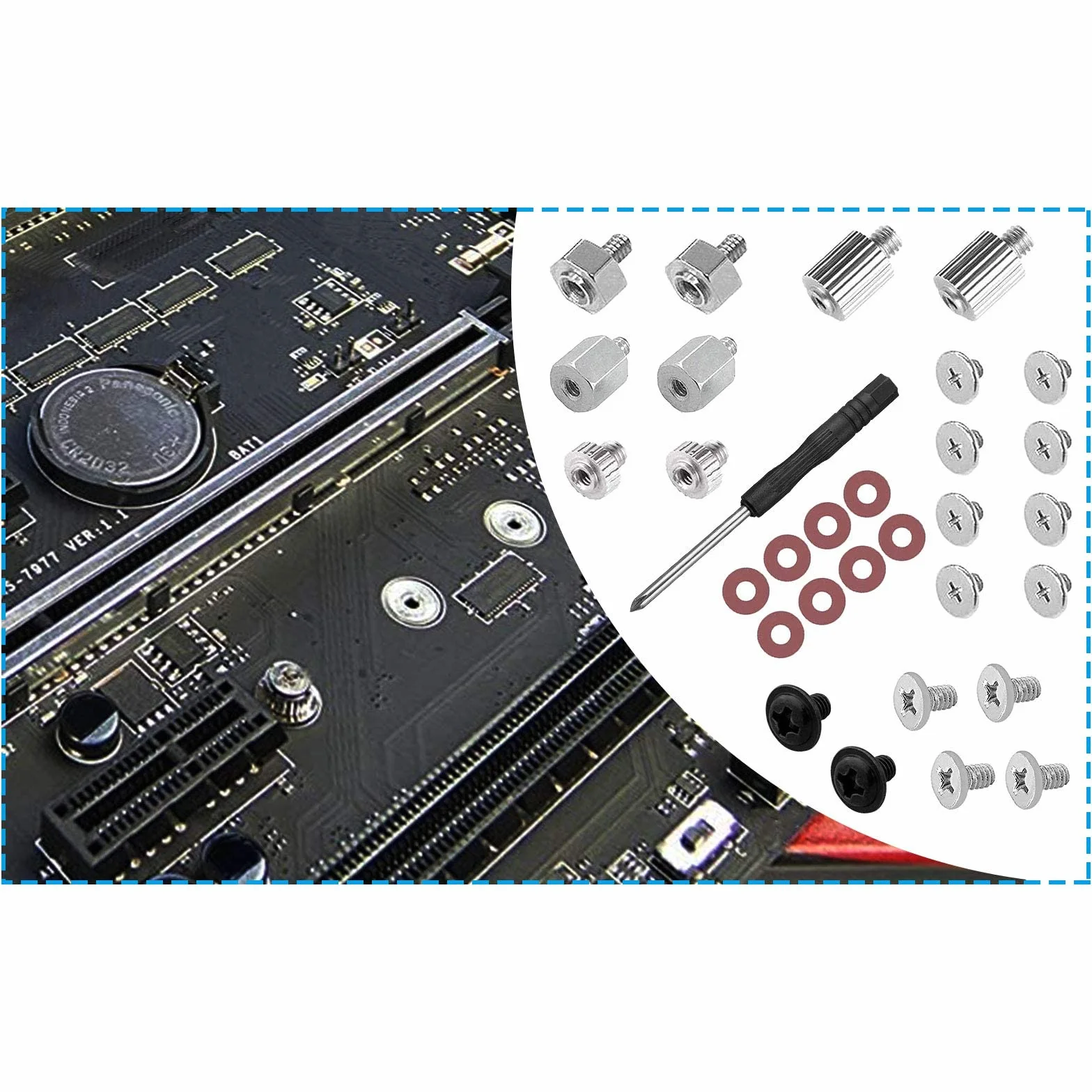 Zestaw śrub PC do M.2 NVMe SSD montażowe do płyty głównej MSI ASUS Gigabyte