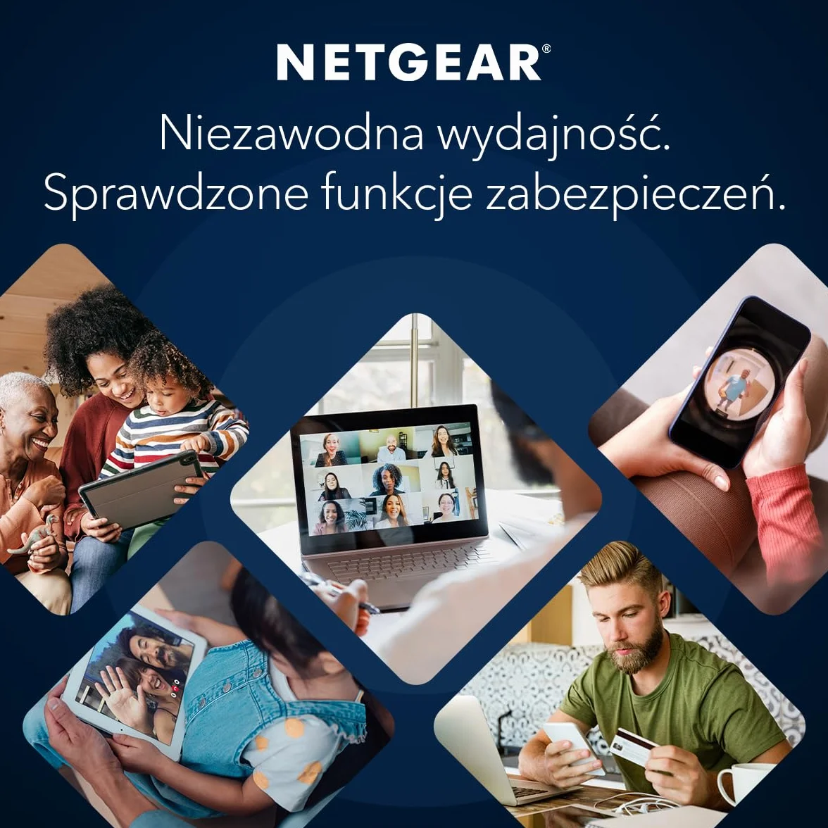 NETGEAR Orbi 870 Trójpasmowy system sieci mesh WiFi 7 (RBE873B) — router + 2 wzmacniacze satelitarne, funkcje zabezpieczeń, do 21 Gb/s, zasięg do 600 m2, 150 urządzeń, port internetowy 10 Gb/s, czarny