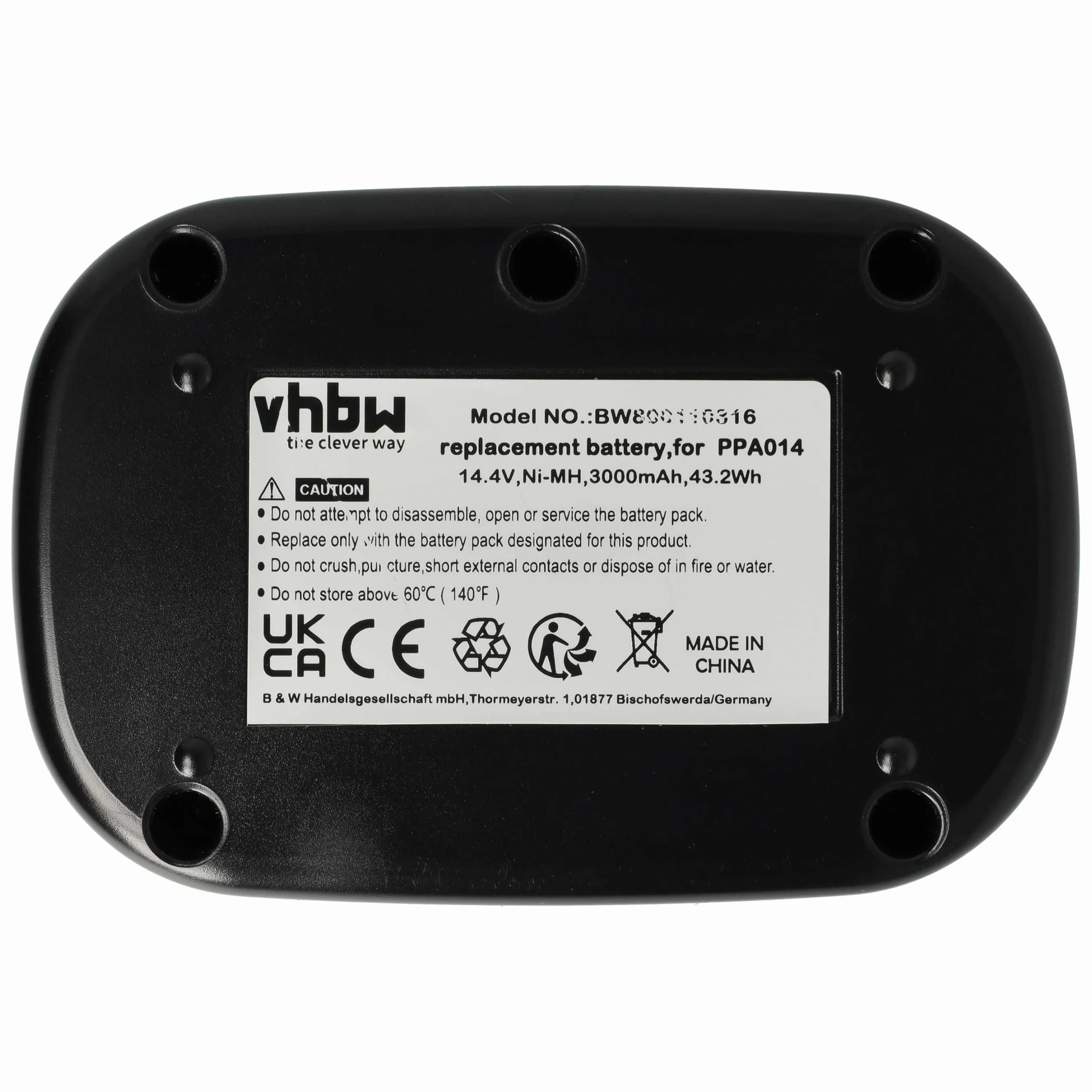 vhbw Akumulator kompatybilny z Senco Dura Spin DS202-14V, DS205-14V elektronarzędzi (3000 mAh, NiMH, 14,4 V)