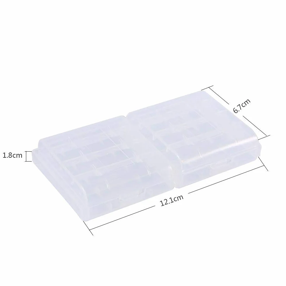 Vbestlife Przezroczysty uchwyt na baterie AA AAA twarde plastikowe etui 10 szt.
