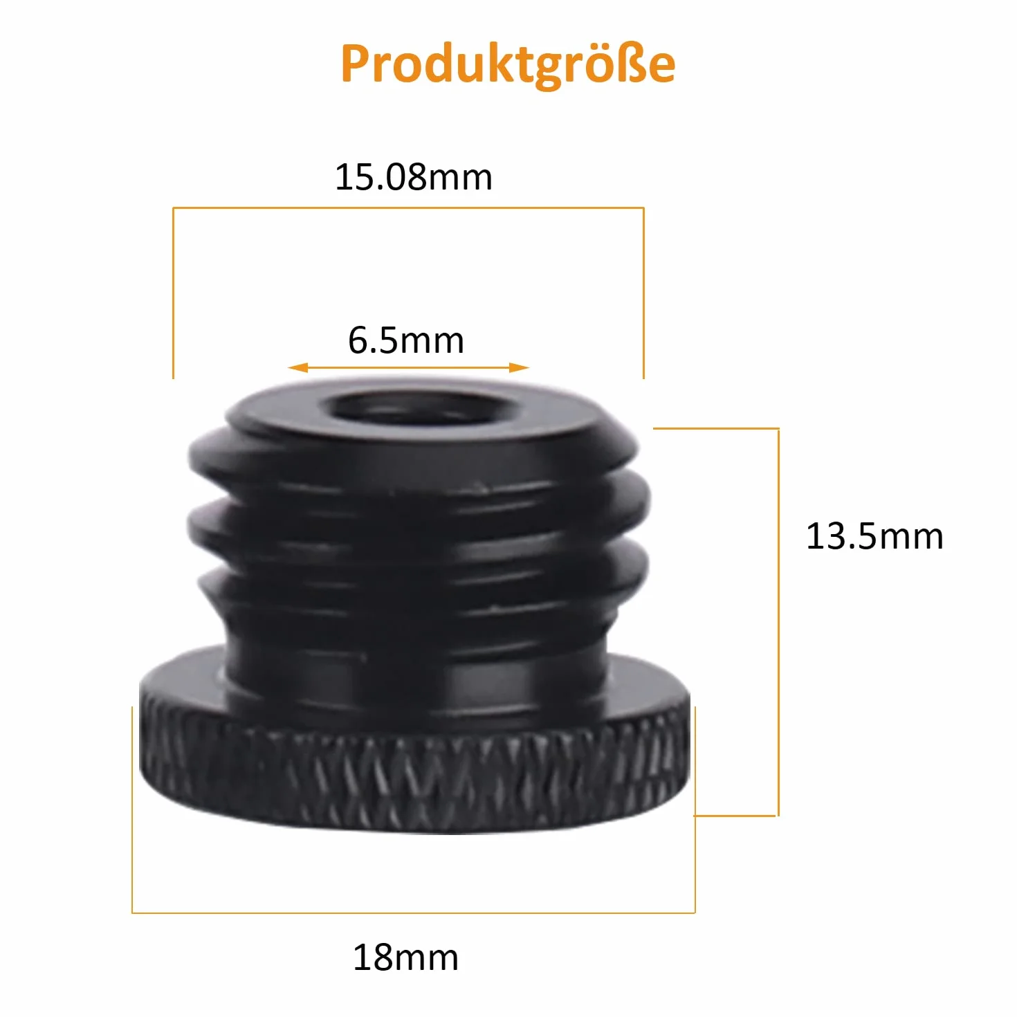 Adapter gwintowany 5/8 na 1/4 do statywu laserowego, 2 sztuki, czarny
