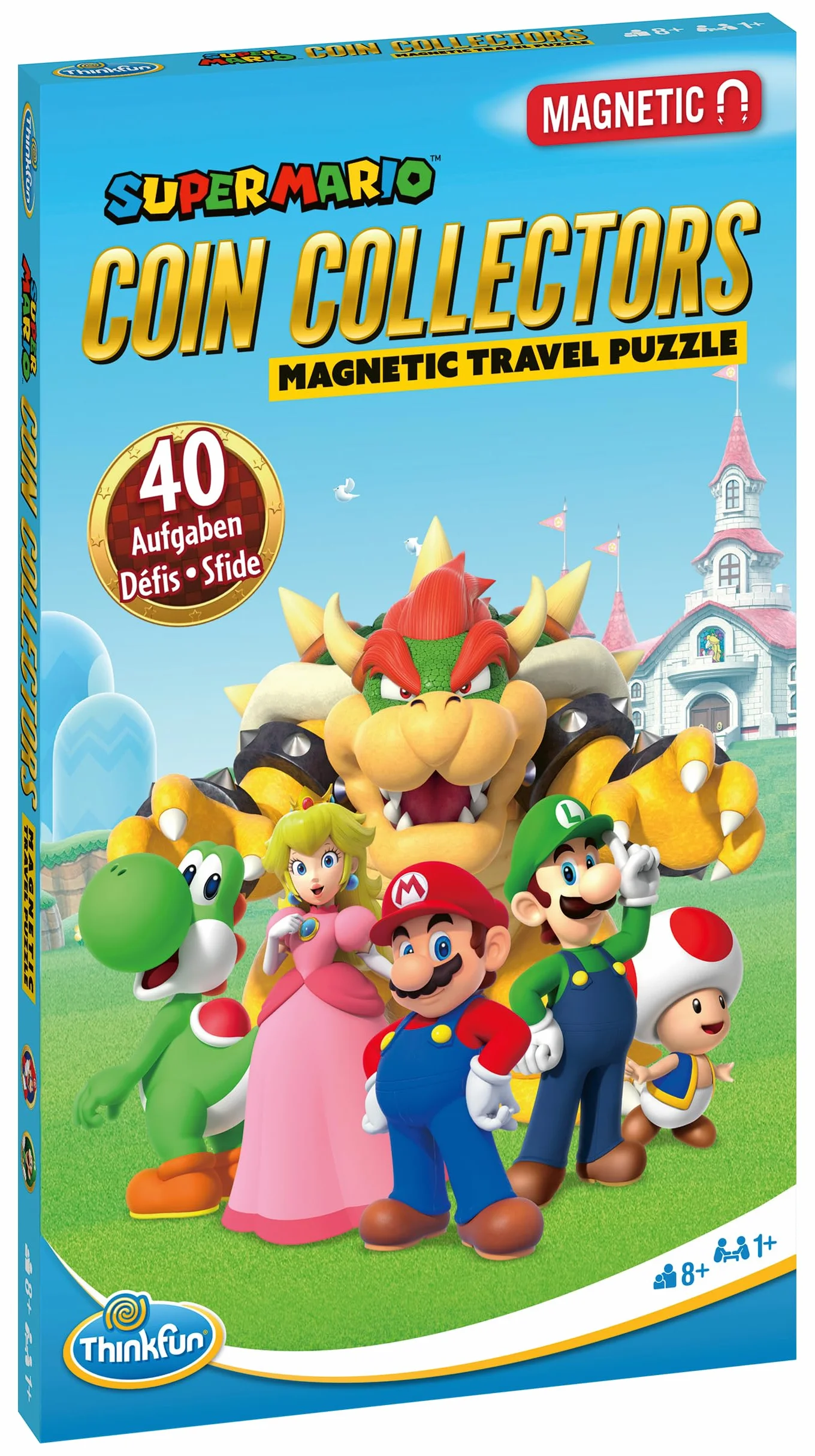 ThinkFun Super Mario Coin Collectors Magnetisches Reisespiel Logikspiel