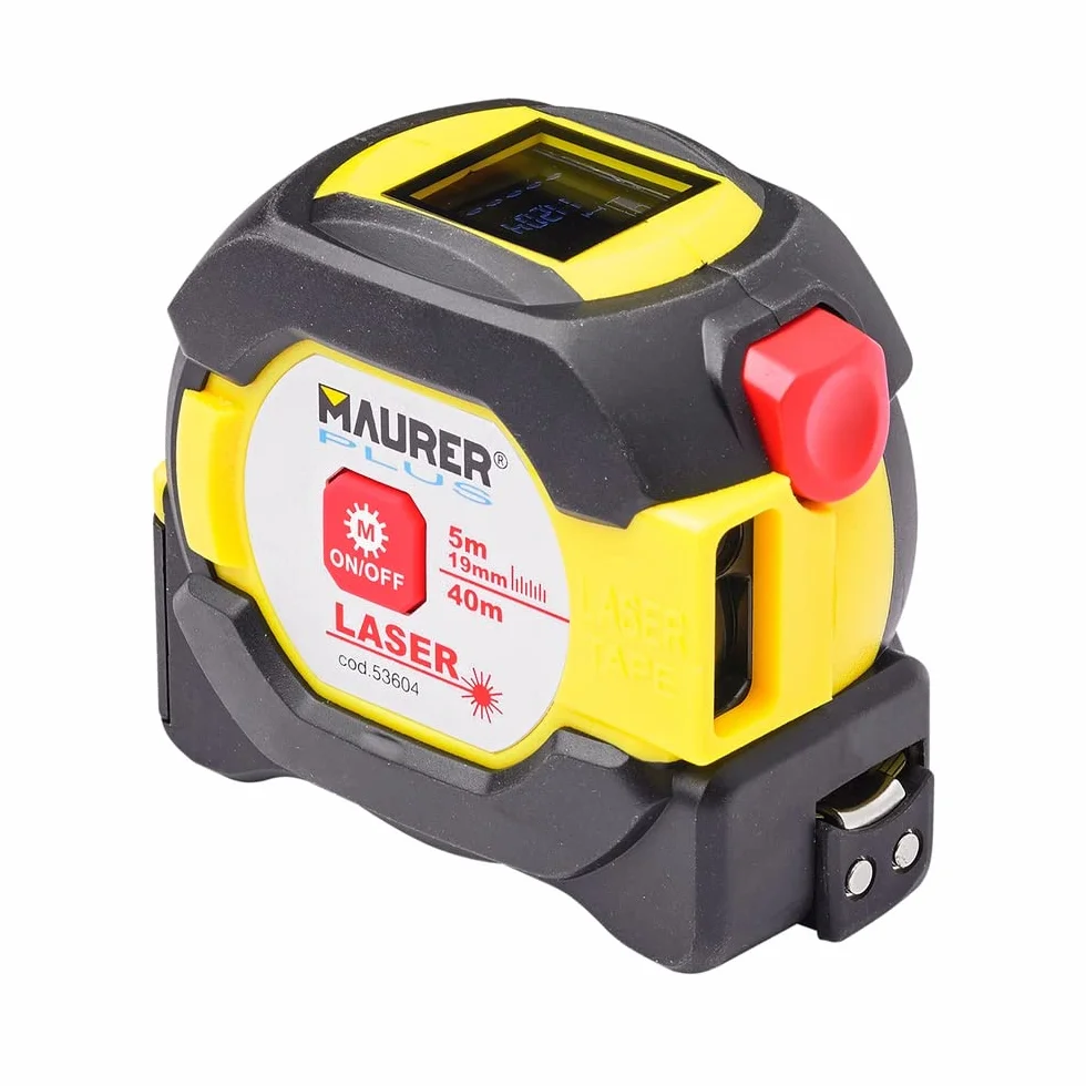 Magnetyczny miernik flexometru z miernikiem laserowym 40 metrów taśmy 5 metrów x 19 mm.