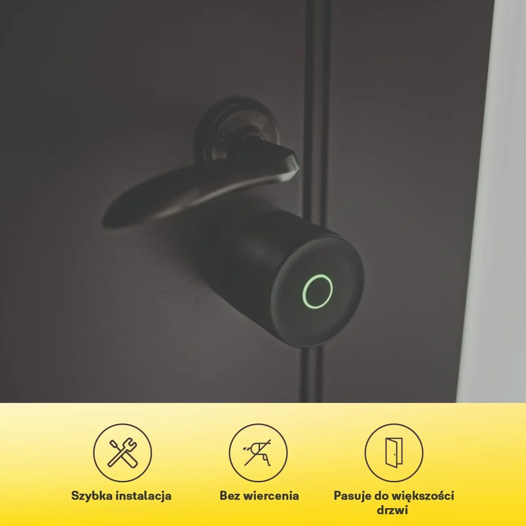 Yale - Linus Smart Lock L2 Lite - Czarny - 05/109100/MB - Dostęp bez klucza - Łatwa instalacja - Zgodny z Matter | Klucze cyfrowe - Aktywność w czasie rzeczywistym - Aplikacja Yale Home